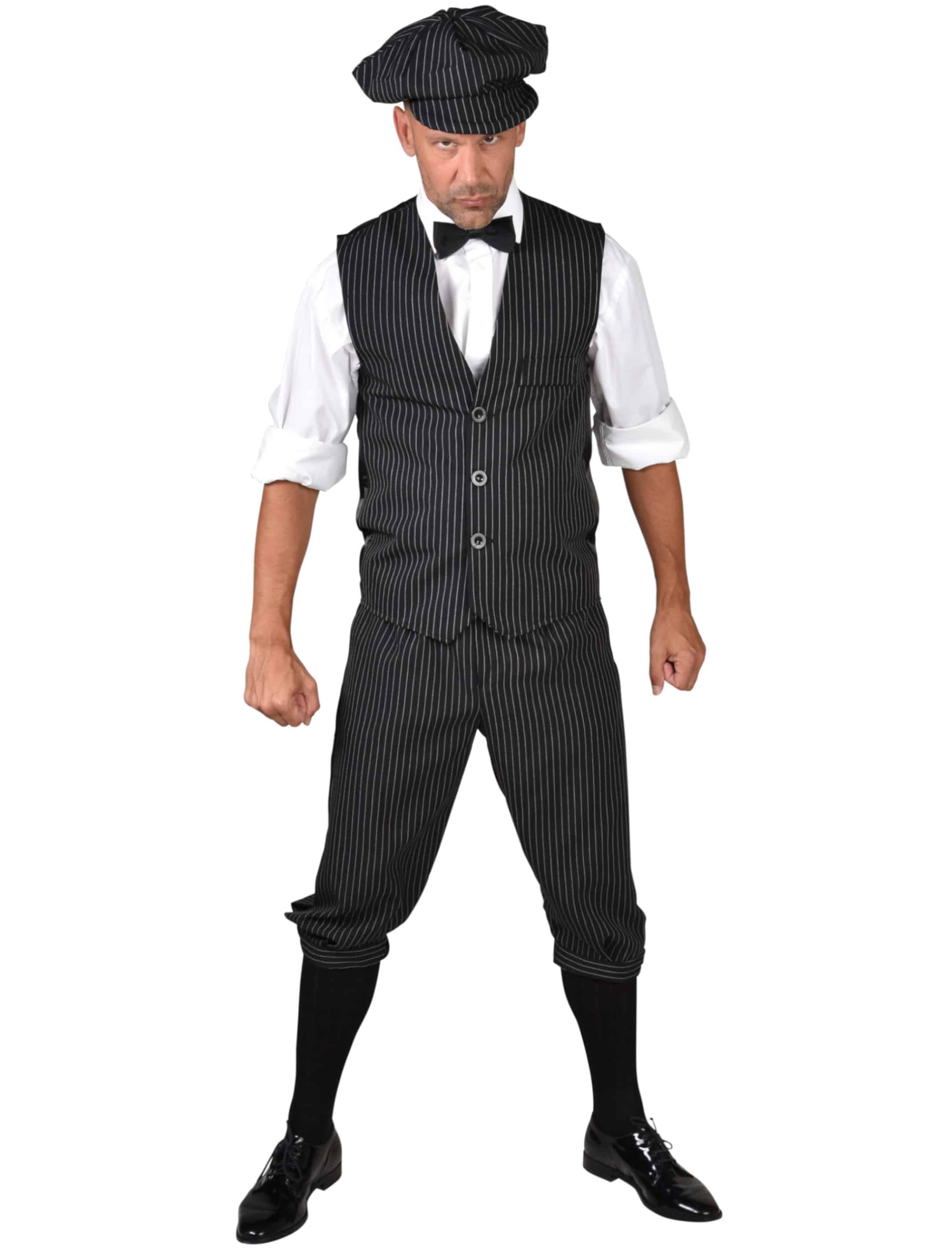 Kostüm 20er Jahre 3-tlg. Herren schwarz 3XL