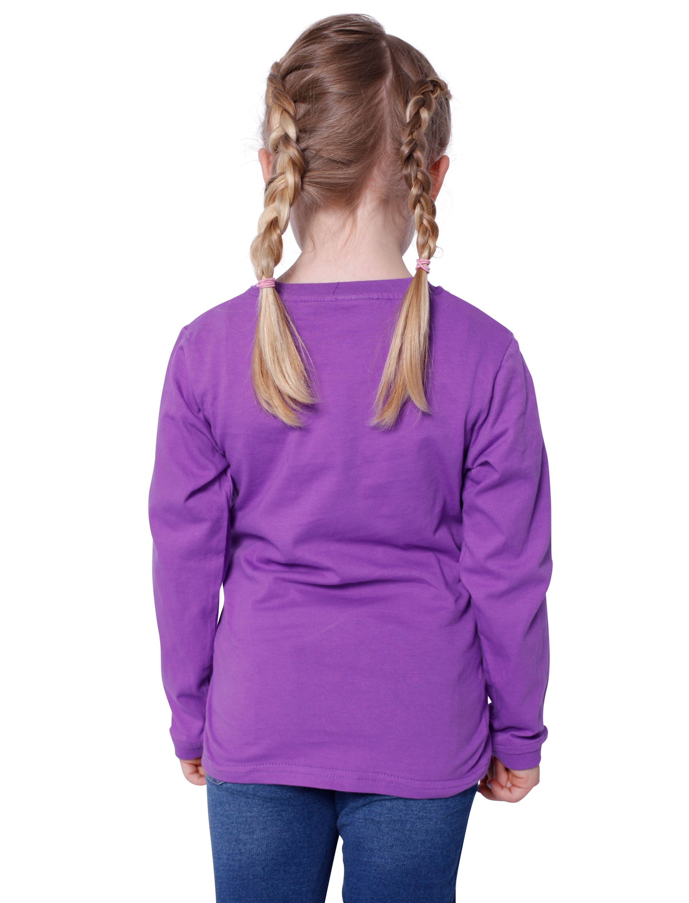 Shirt langarm Kinder lila 128