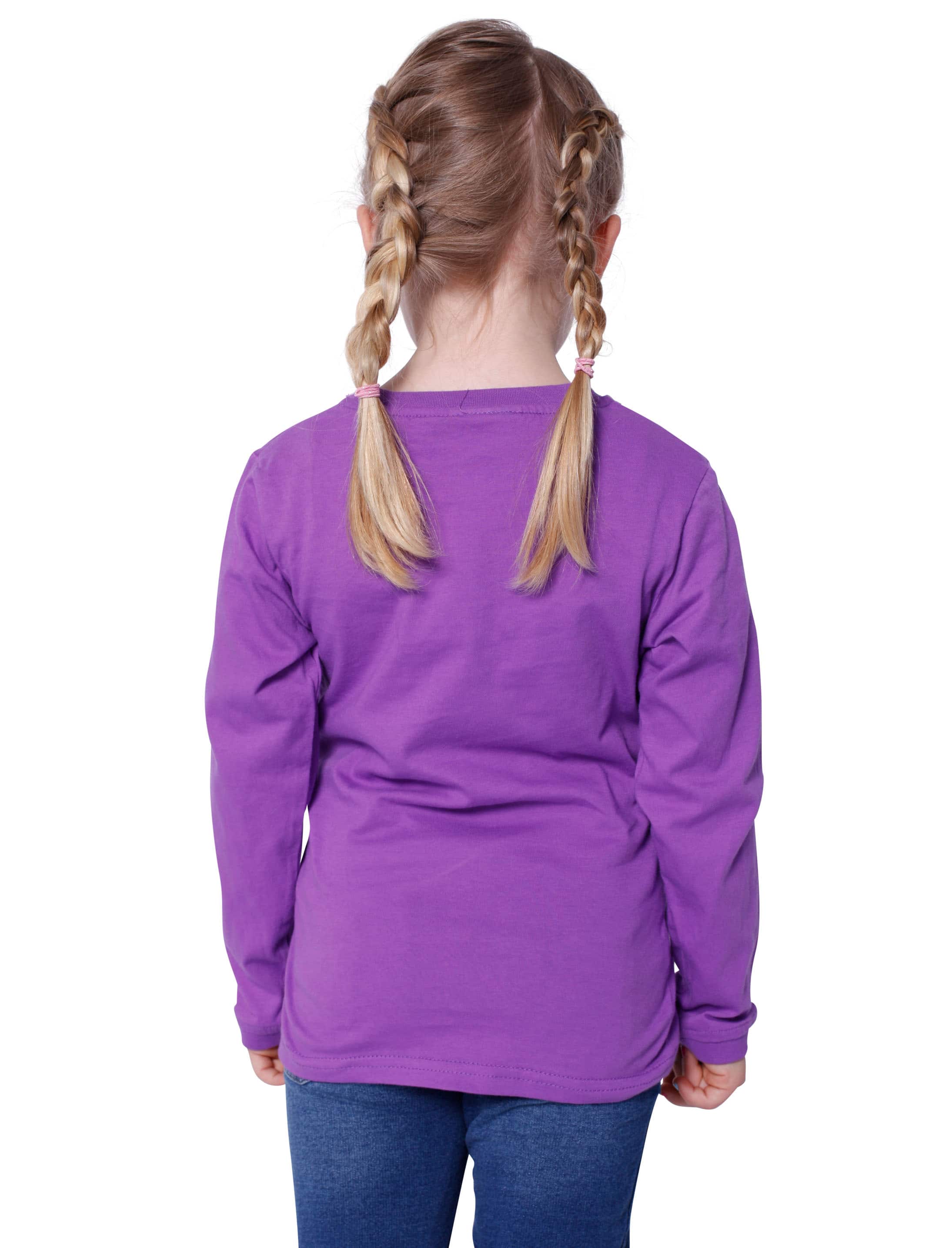 Shirt langarm Kinder lila 140