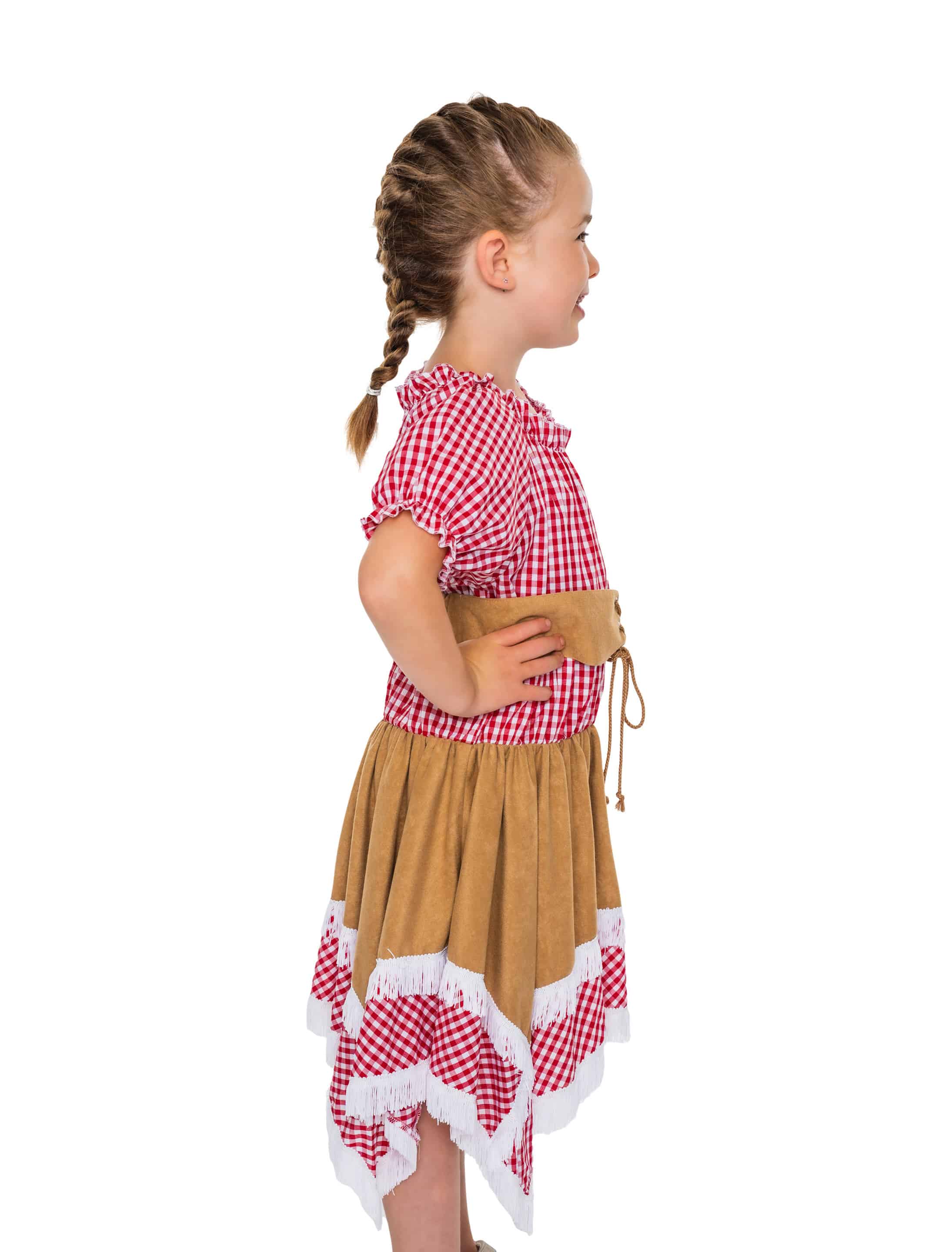 Kleid Cowgirl Kinder rot/weiß 134 Kleid Cowgirl Kinder rot/weiß 134
