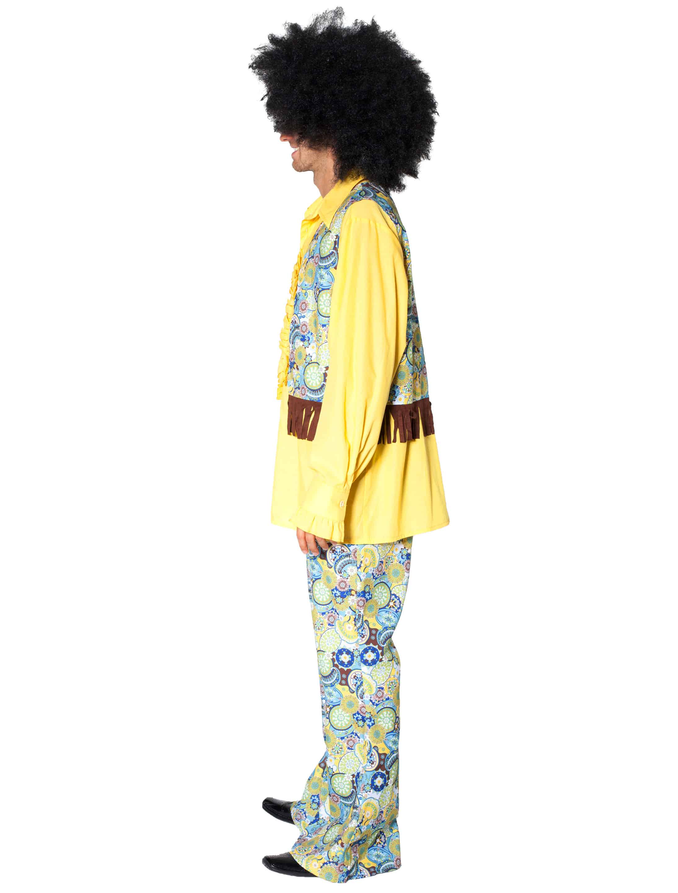 Schlaghose Flower Power Herren bunt 52-54 Schlaghose Flower Power Herren bunt 52-54