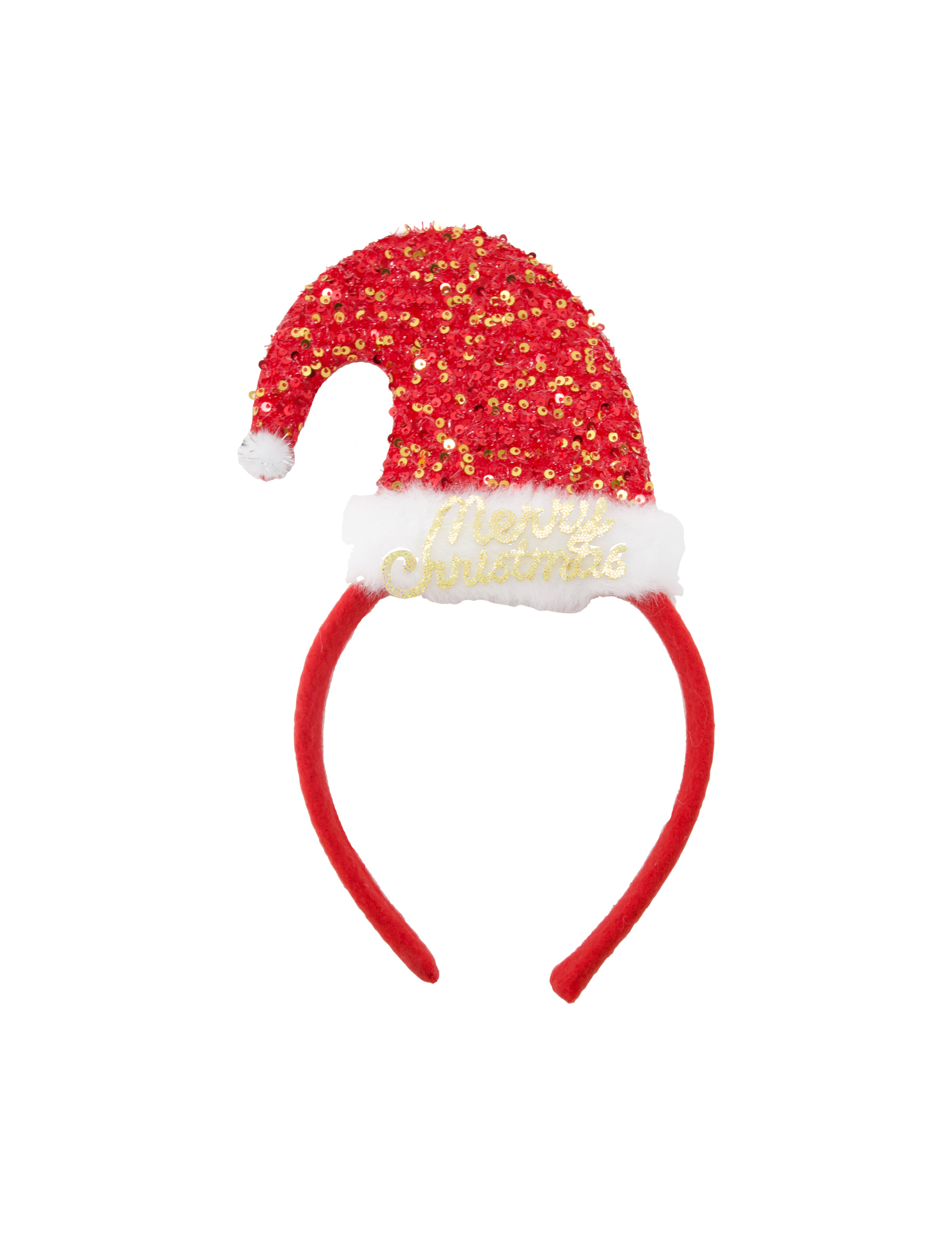 Haarreif Merry Christmas rot/weiß
