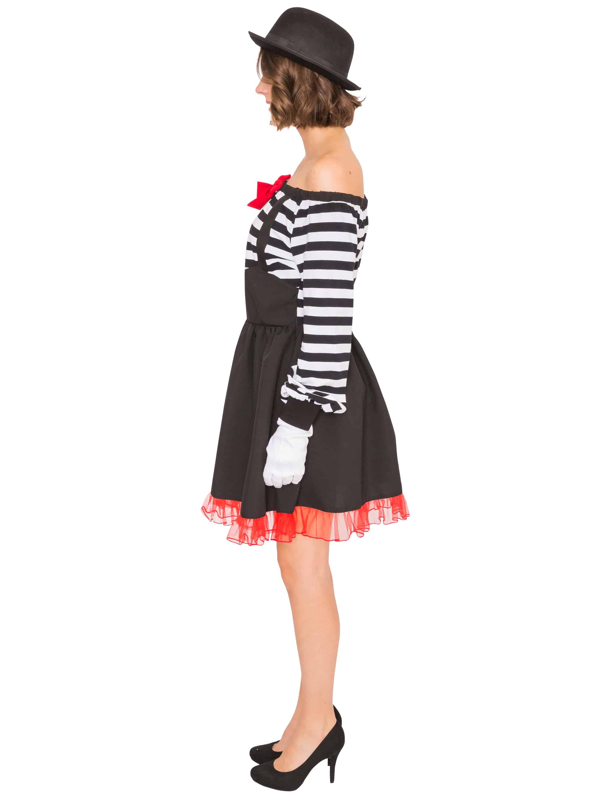 Kleid Pantomime schulterfrei schwarz/weiß XL
