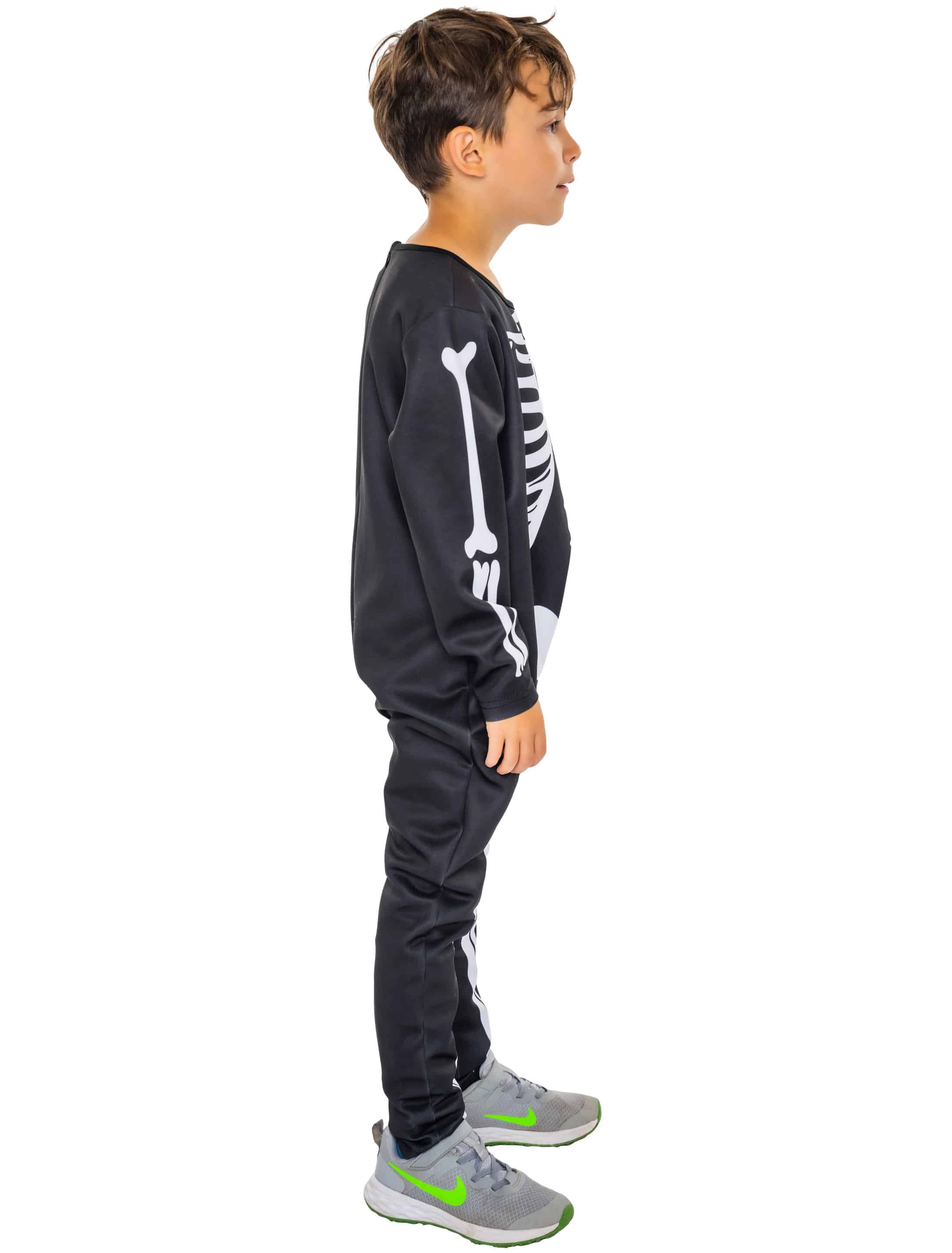 Overall mit Skelett Kinder schwarz 98-104