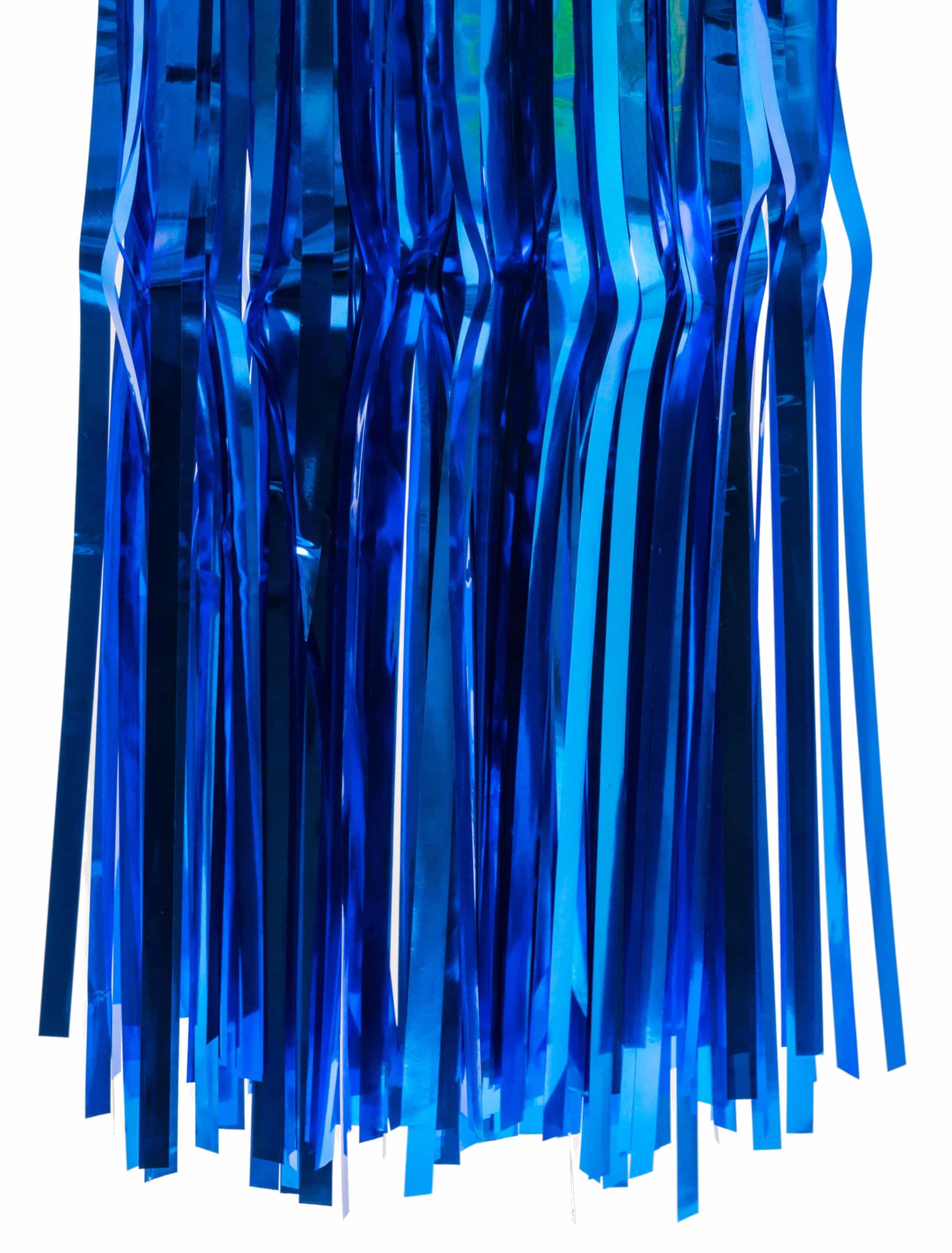 Tischrock Lametta metallic blau