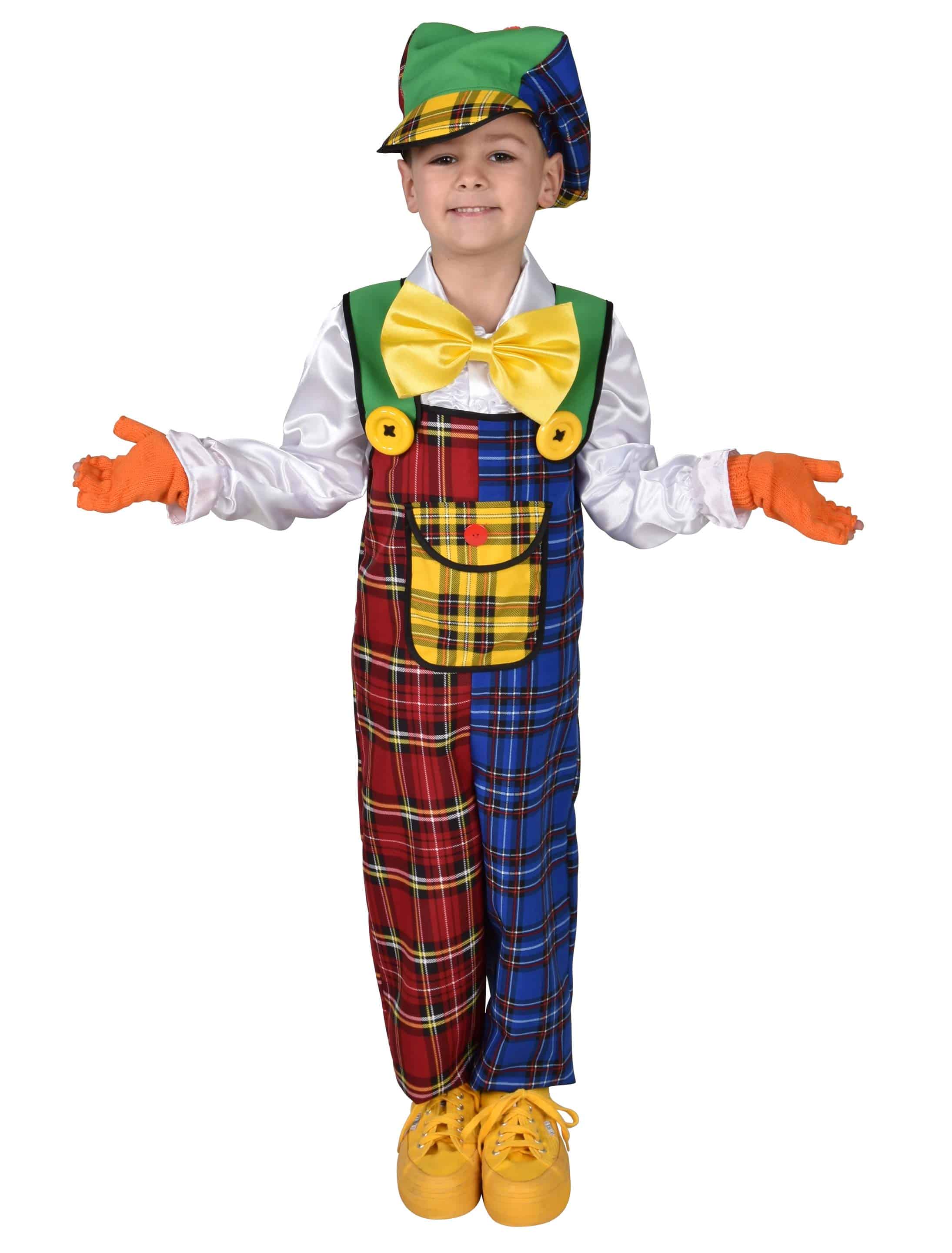 Latzhose Clown Kinder 2-tlg. bunt 116-128