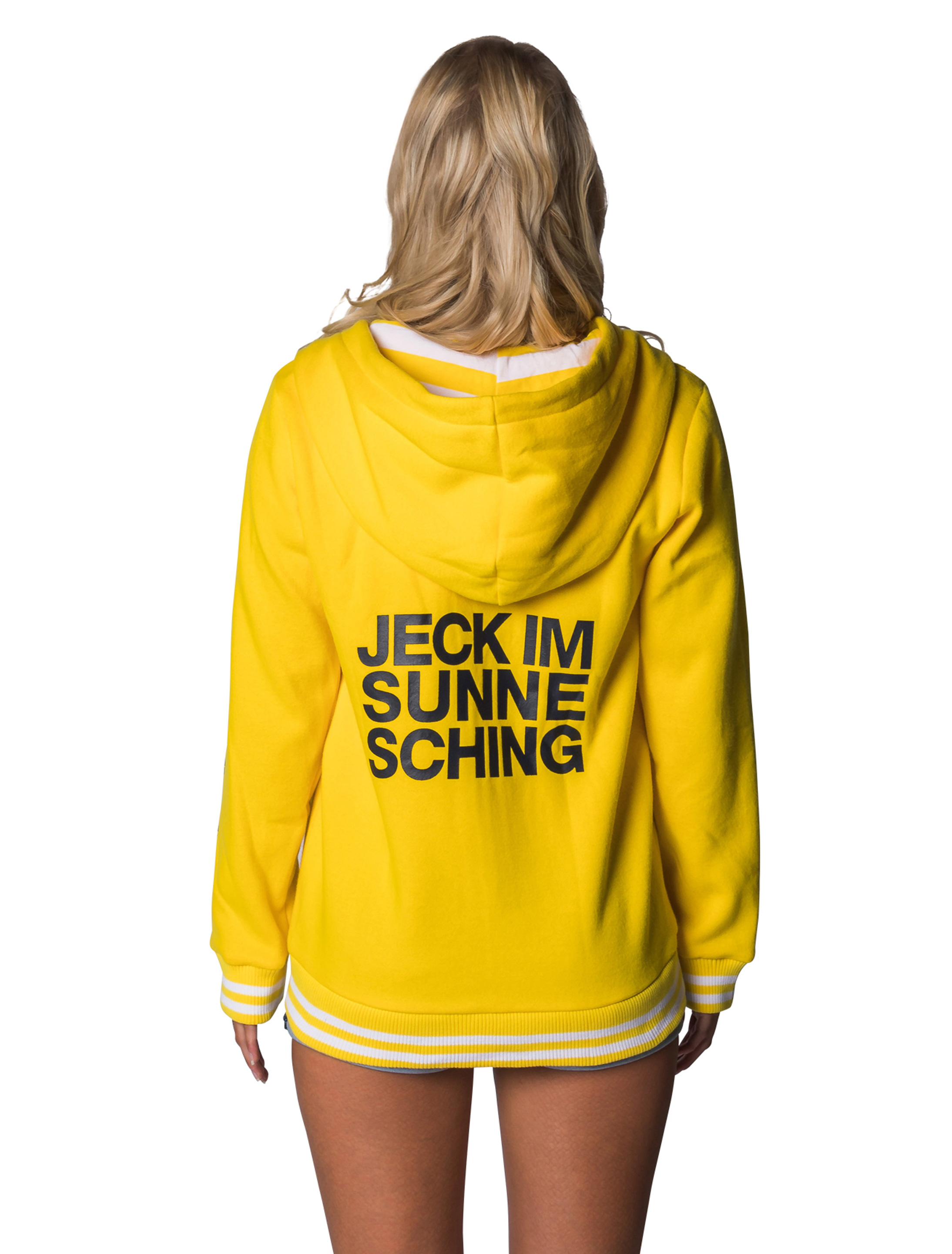 Sweatshirt Jacke Jeck im Sunnesching Unisex gelb XS/S