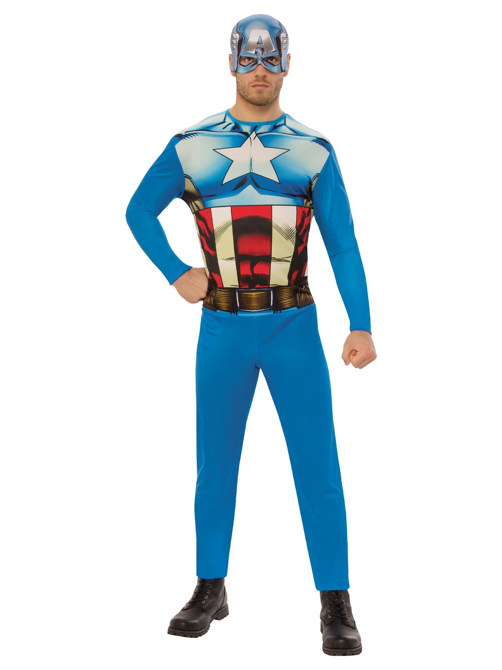 Captain America 2-tlg. Herren blau XL