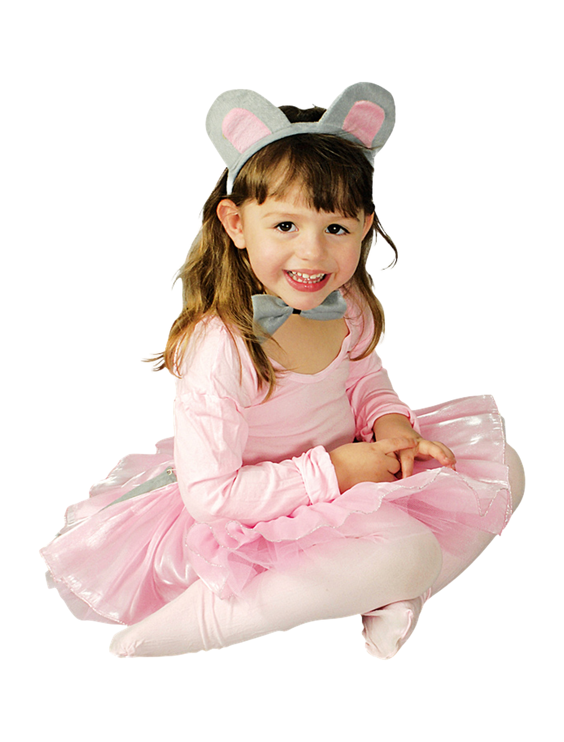 Set Maus 3-tlg. Kinder grau/rosa