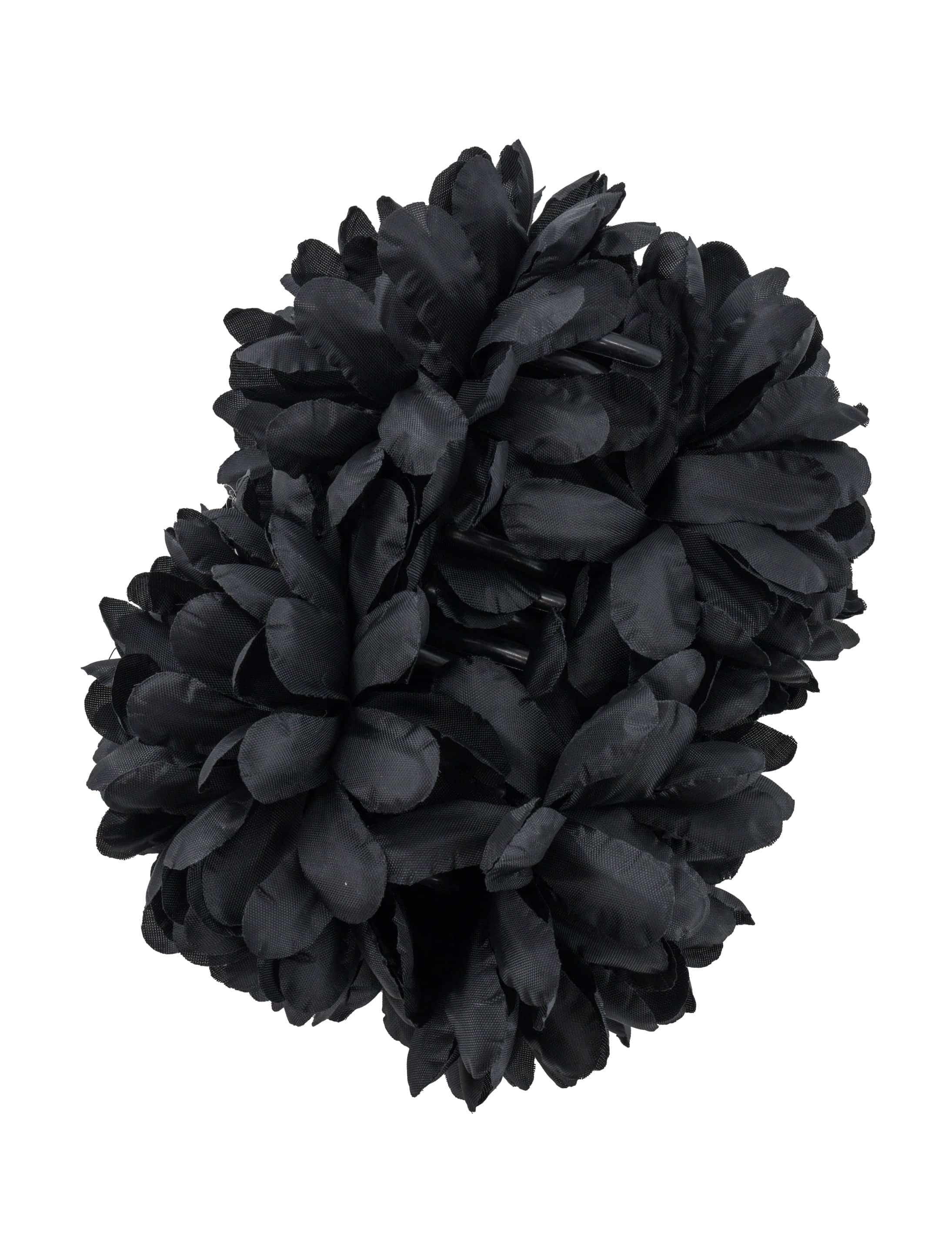 Haarklammer Blume schwarz