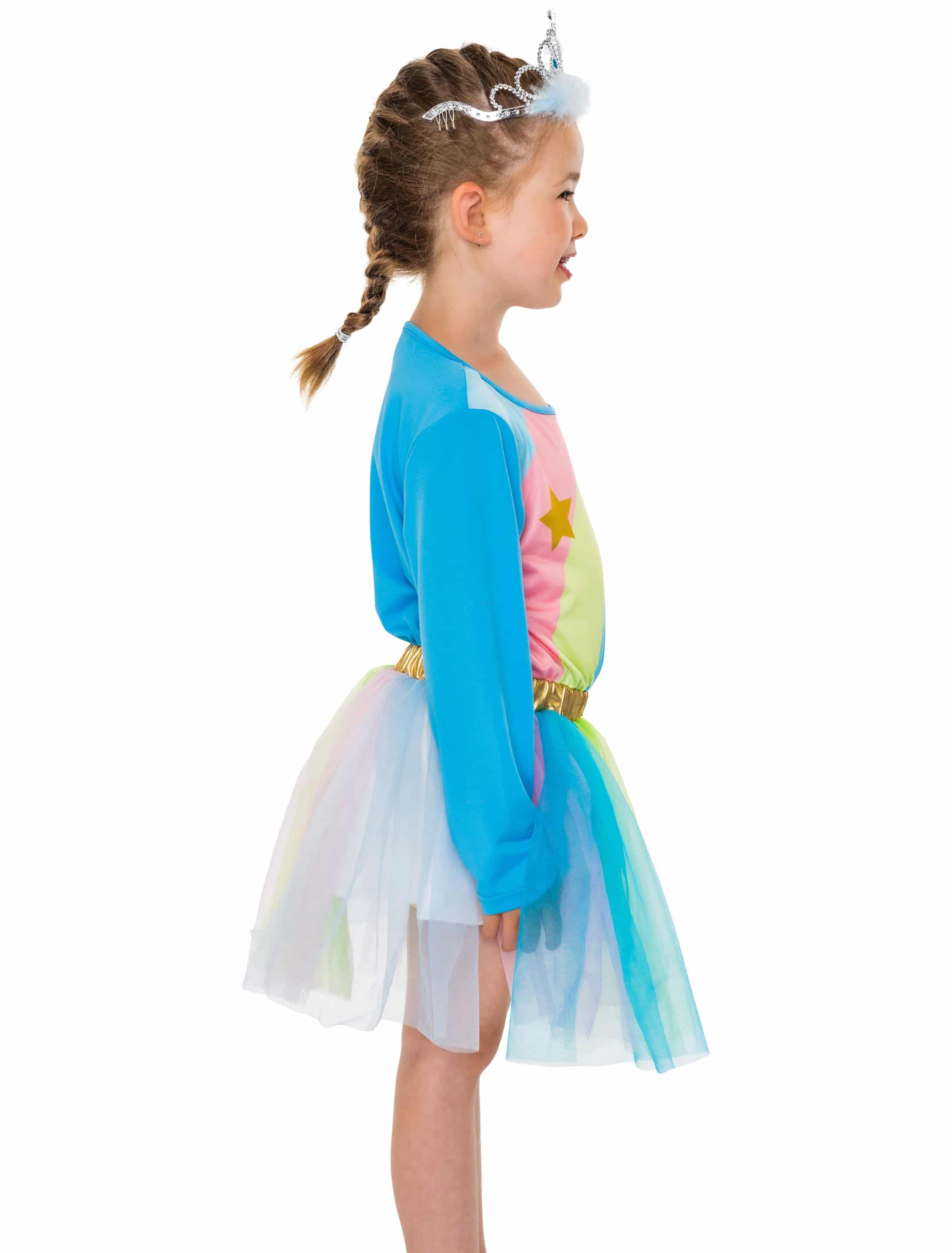 Kleid Einhorn Regenbogen rainbow 116-128