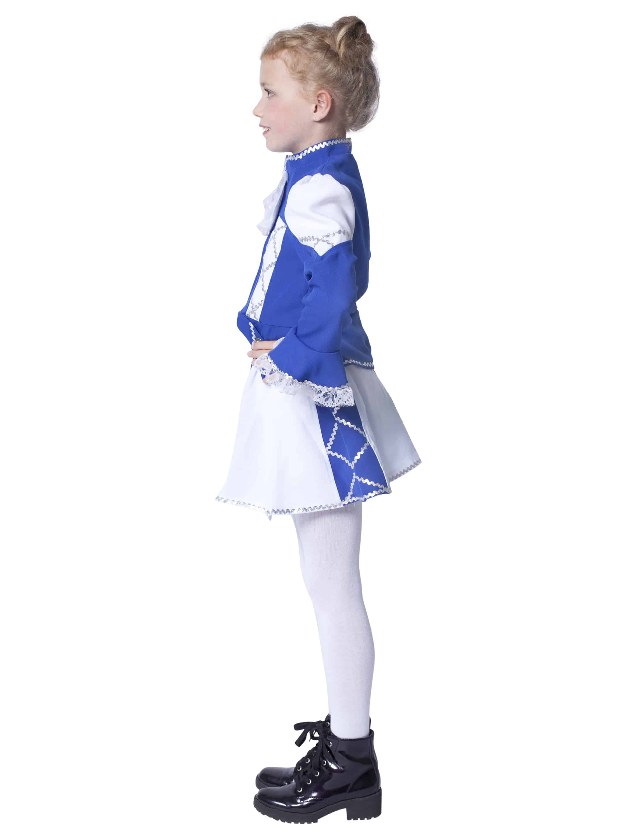 Tanzmariechen Kinder 2-tlg. blau/weiß 104