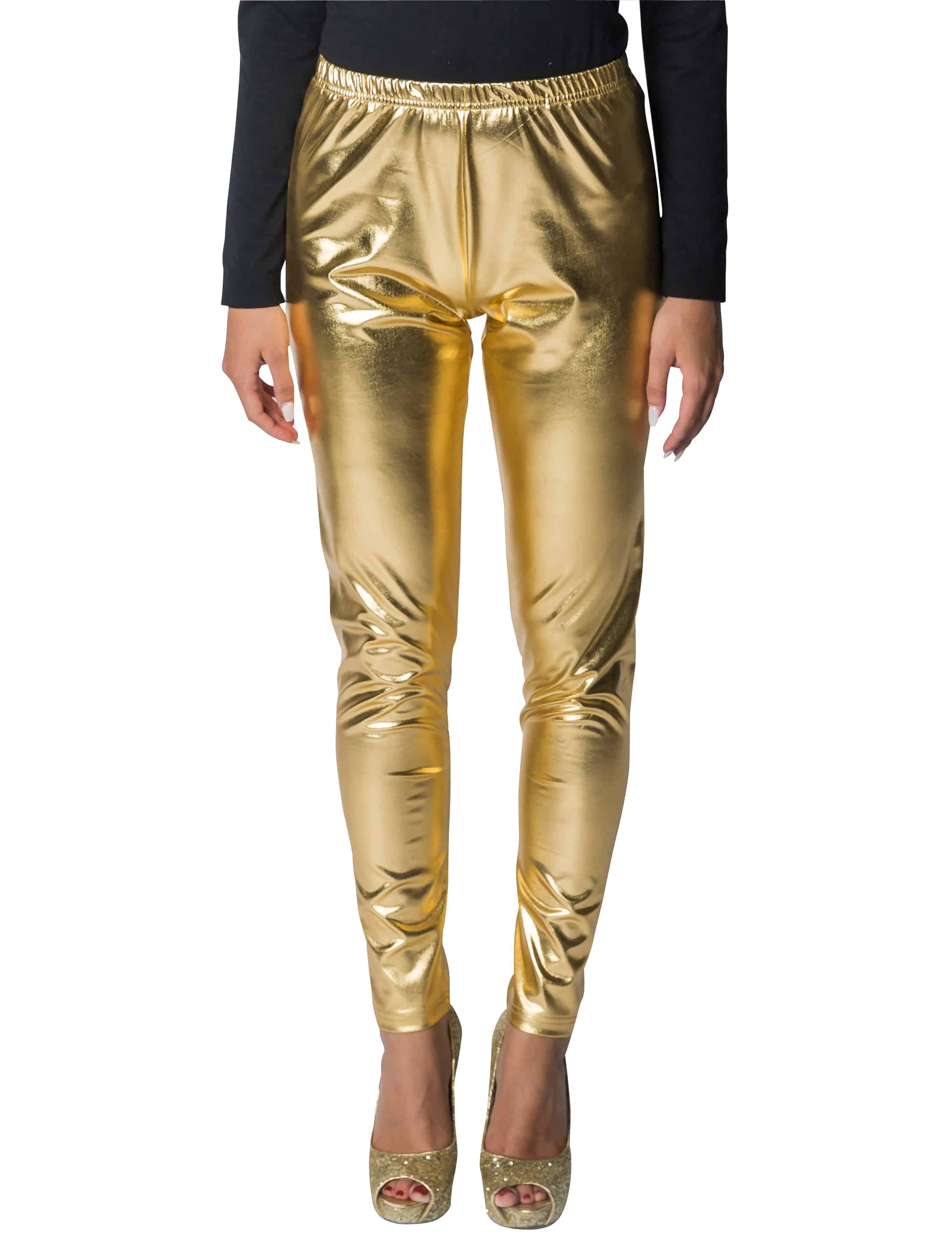 Leggings metallic gold XS