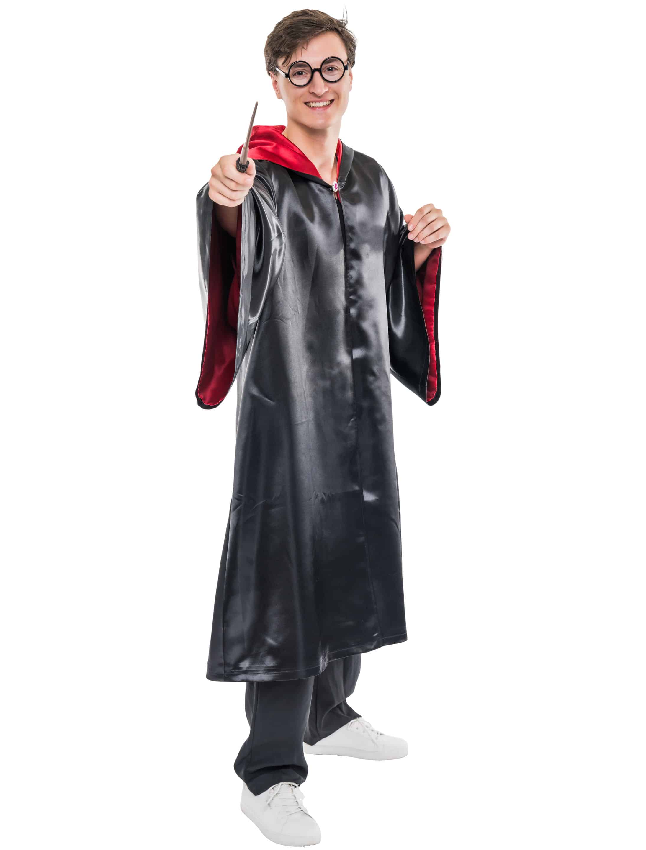 Zauberer Robe Erwachsene schwarz/rot one size