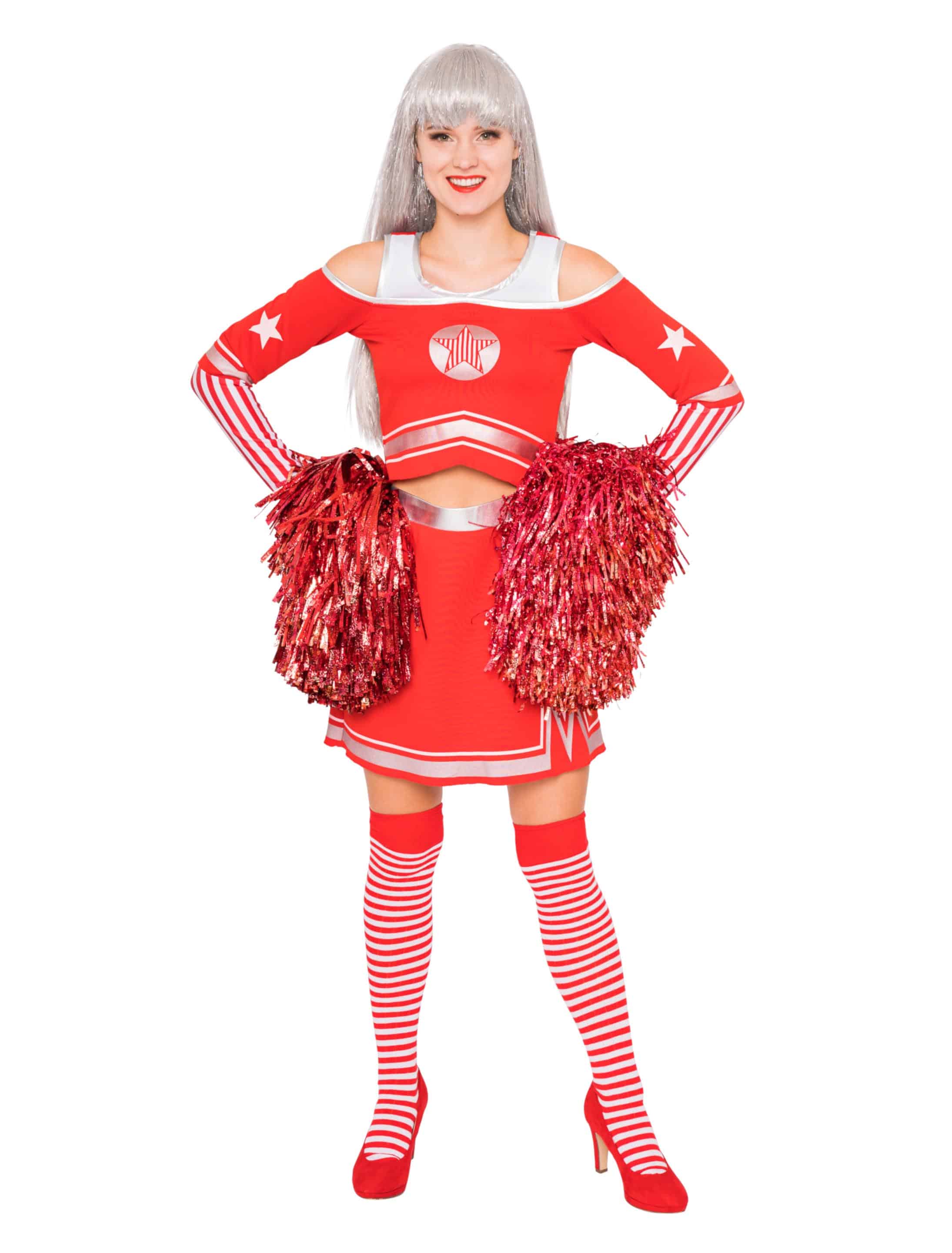 Cheerleader Damen 2-tlg. Damen rot L