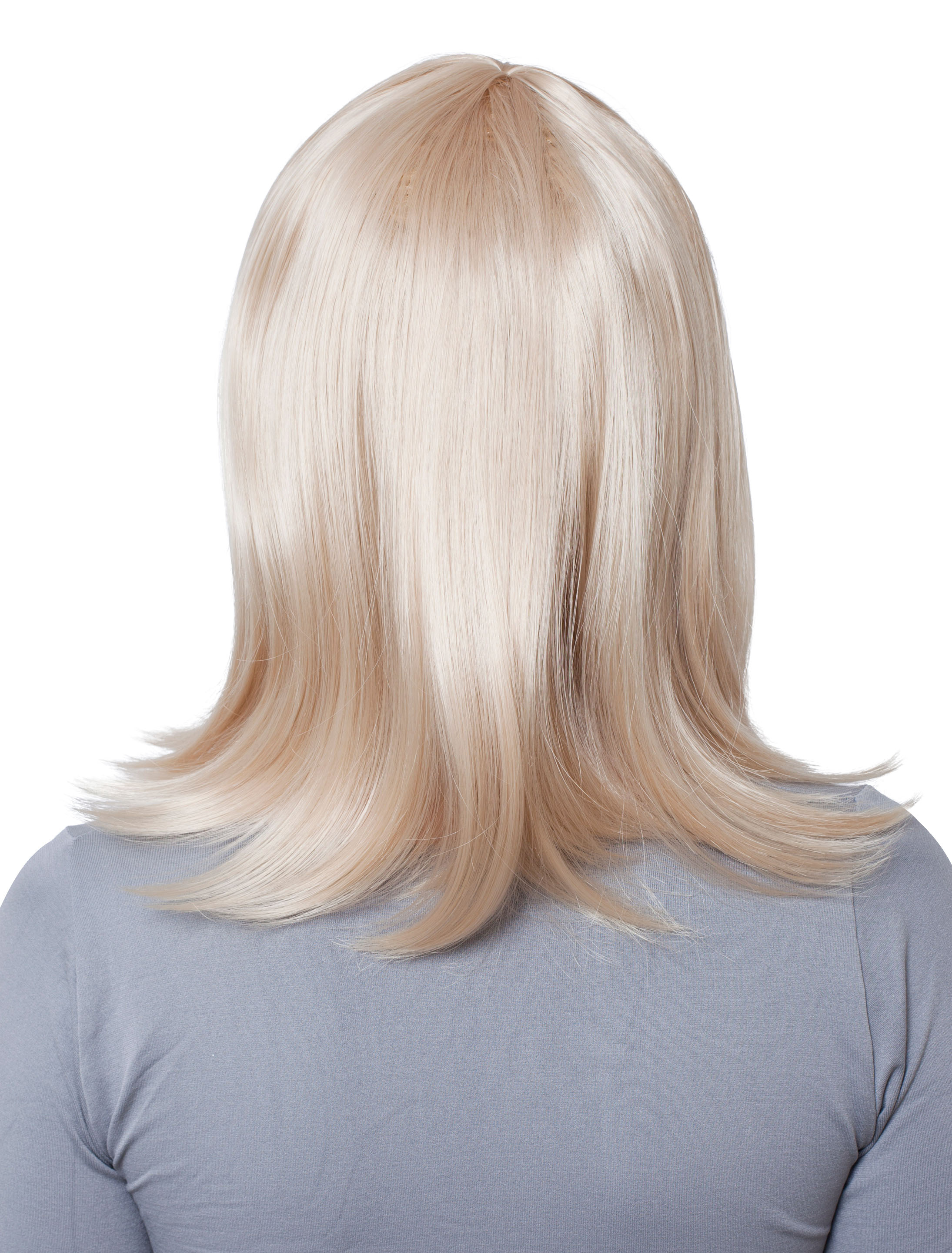 Perücke schulterlang mit Pony blond Perücke schulterlang mit Pony blond