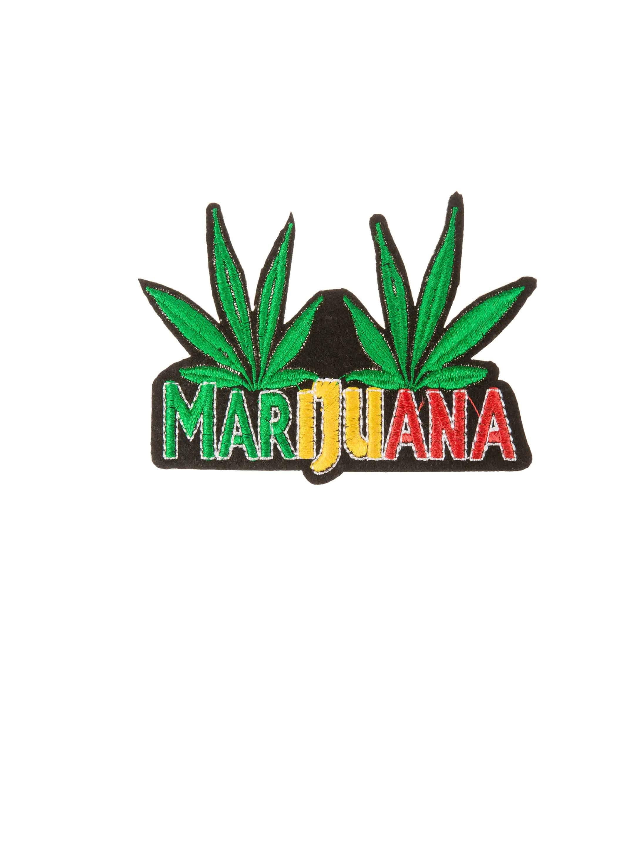 Aufnäher/Bügelbild Marijuana mehrfarbig Aufnäher/Bügelbild Marijuana mehrfarbig