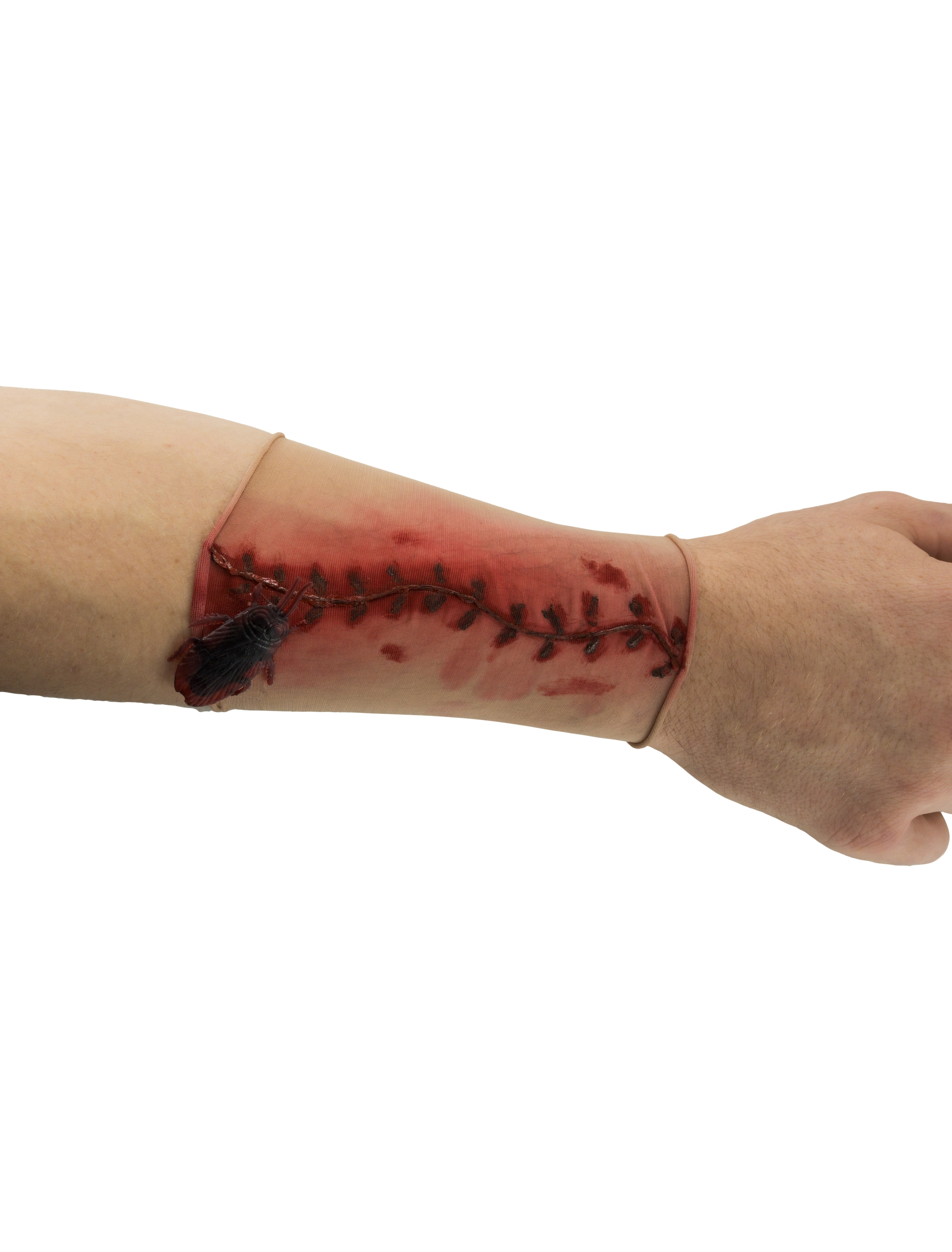 Armstrumpf Narbe mit Kakerlake beige/rot