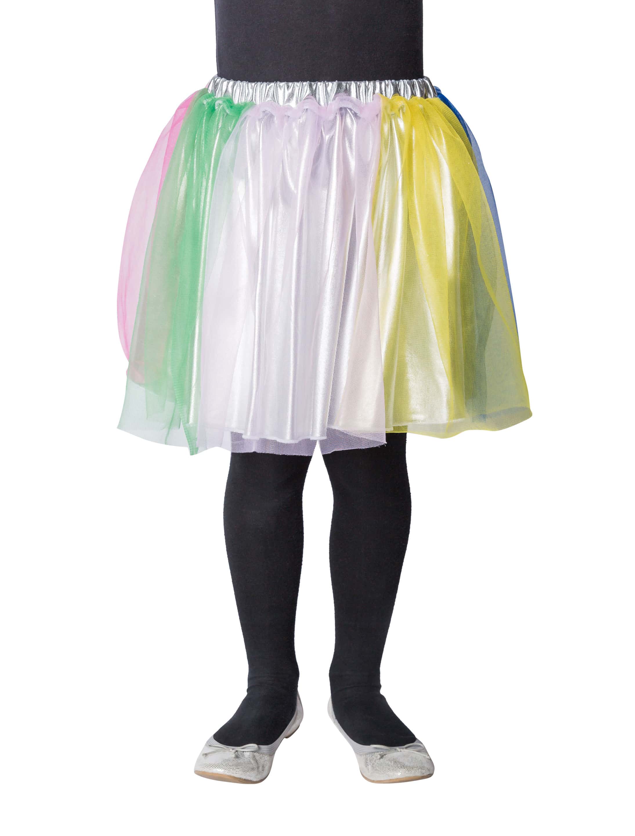 Petticoat Regenbogen Kinder silber