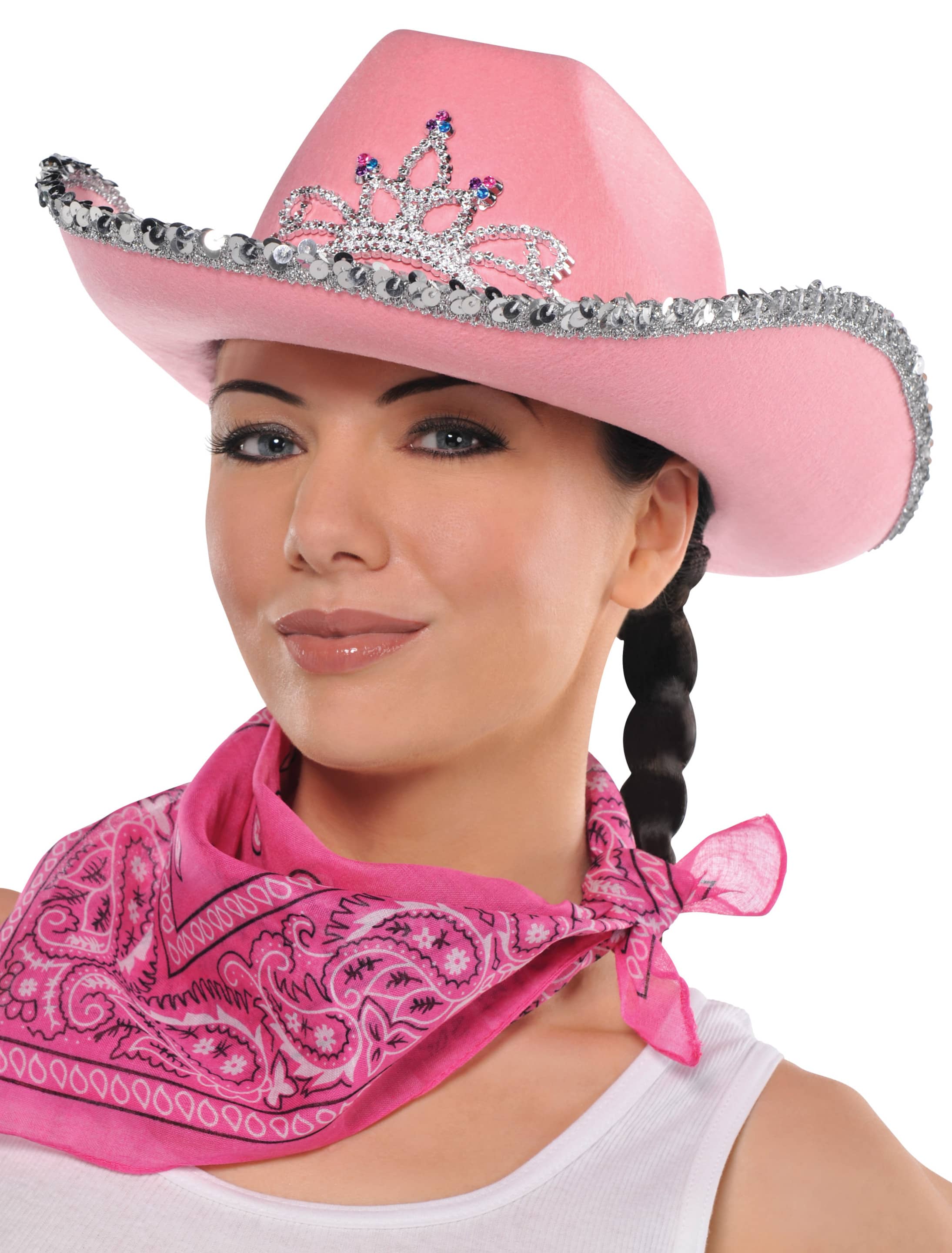 Cowgirlhut pink mit Strass