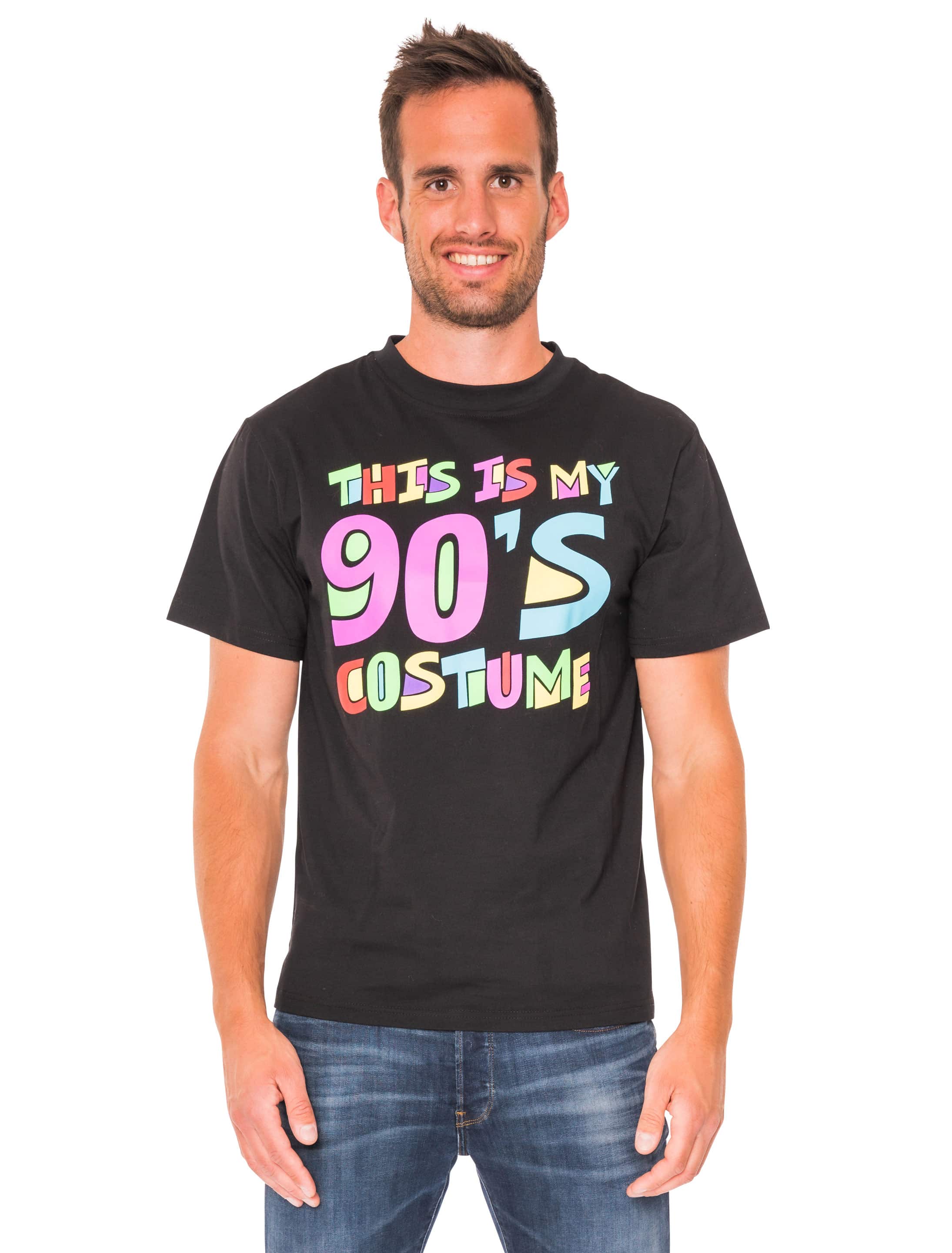 T-Shirt 90er Jahre Herren schwarz M