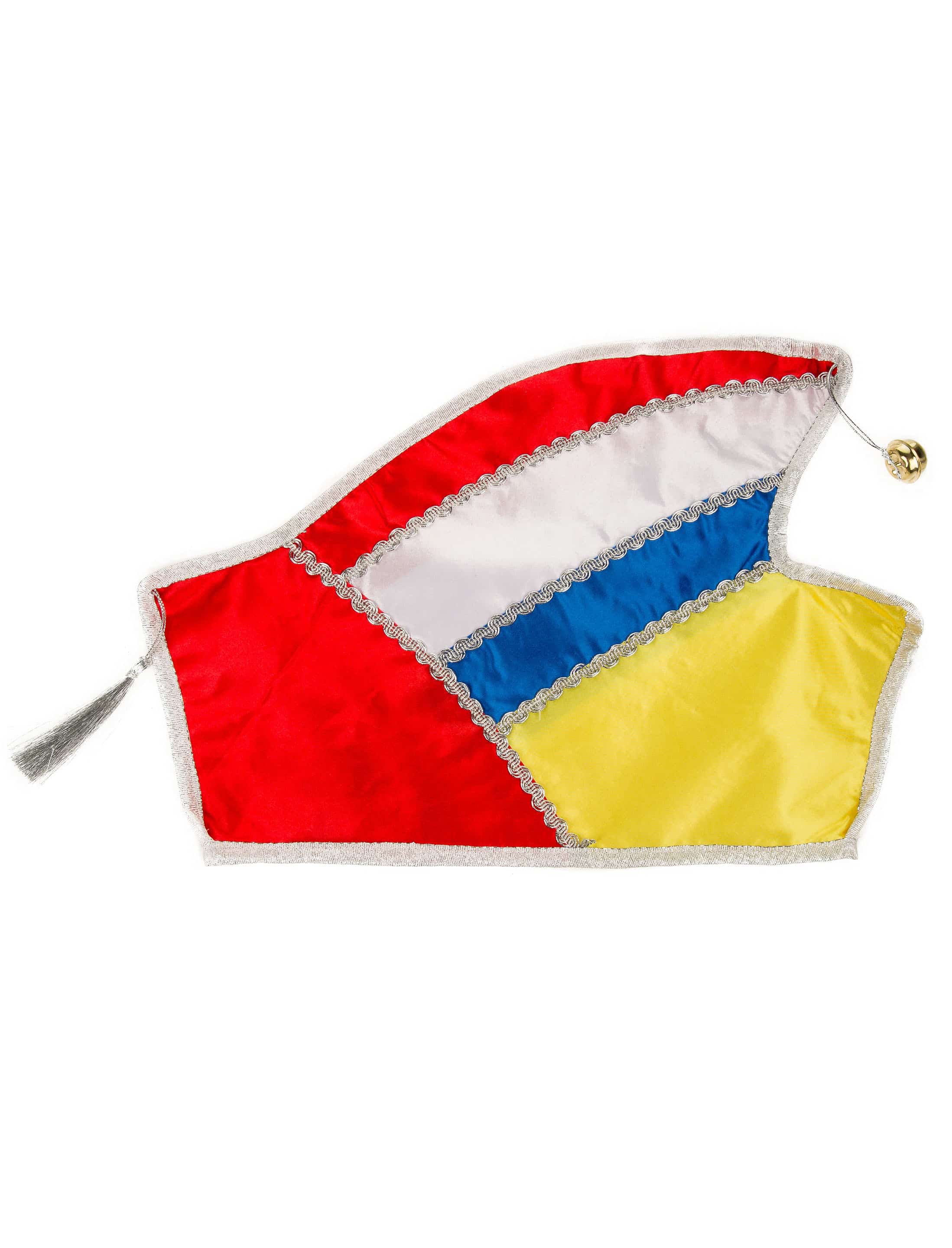 Komiteemütze Prinz mit Glöckchen rot/weiß/blau/gelb one size