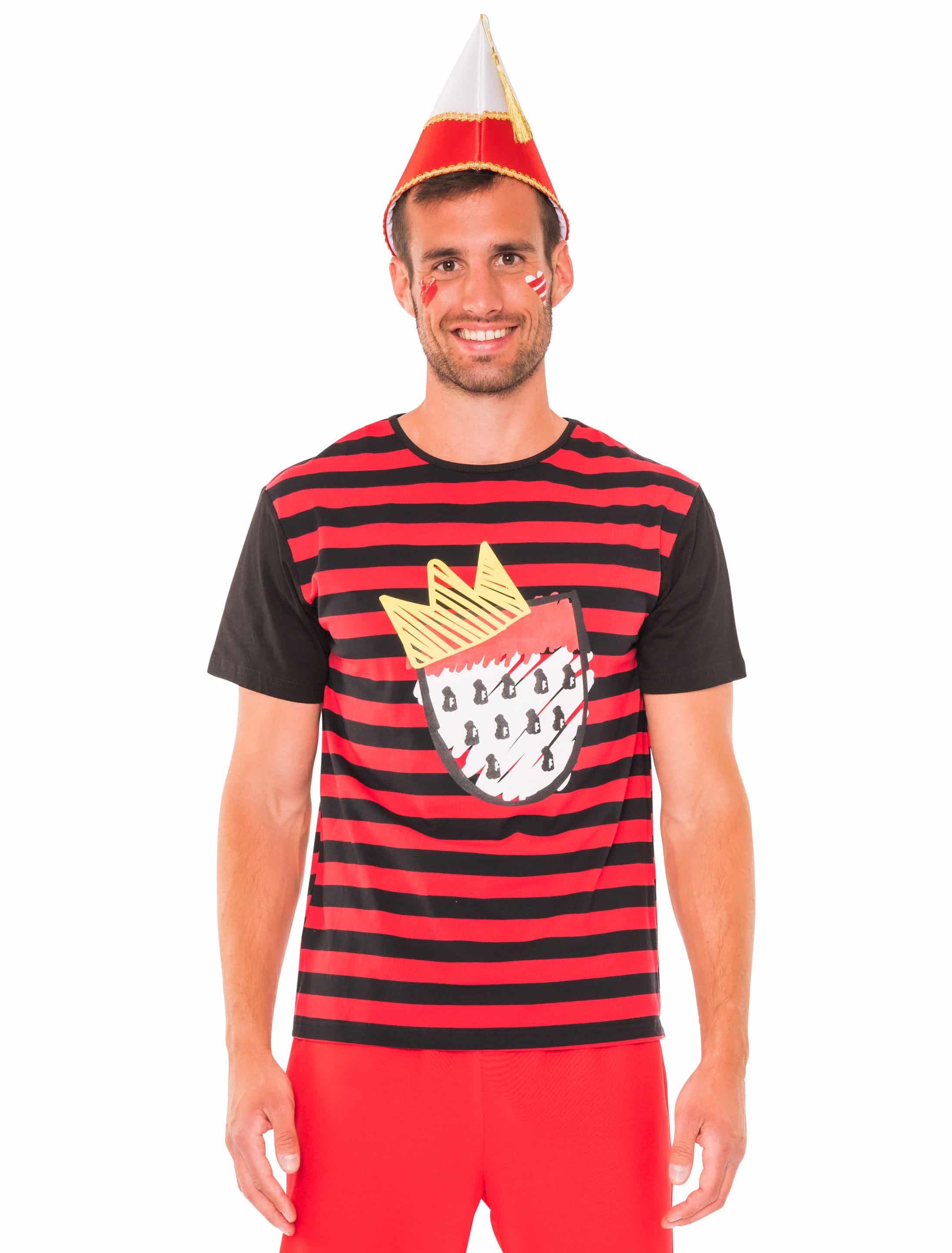 T-Shirt Köln Herren mit Wappen schwarz/rot 5XL