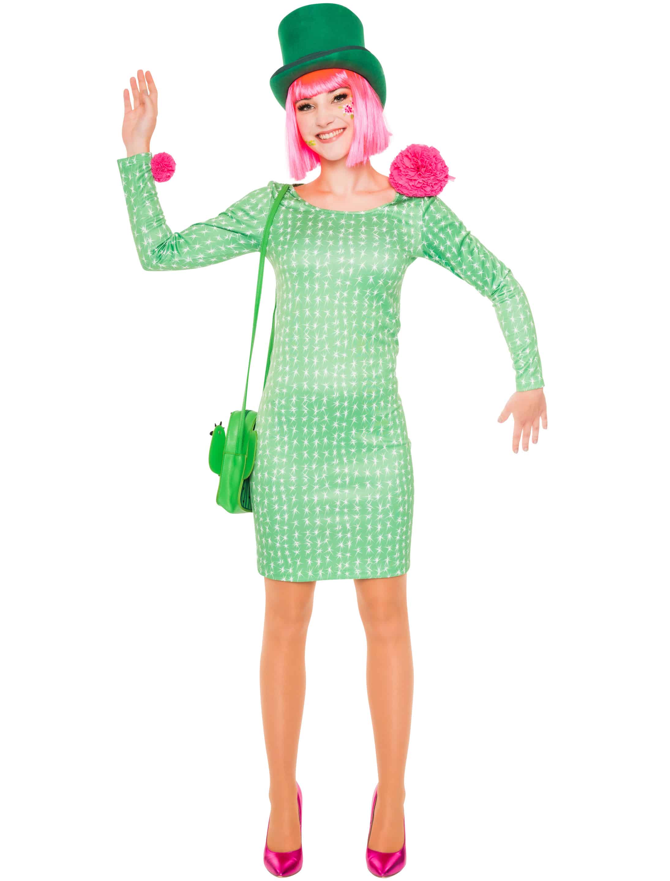 Kleid Kaktus Damen grün XL