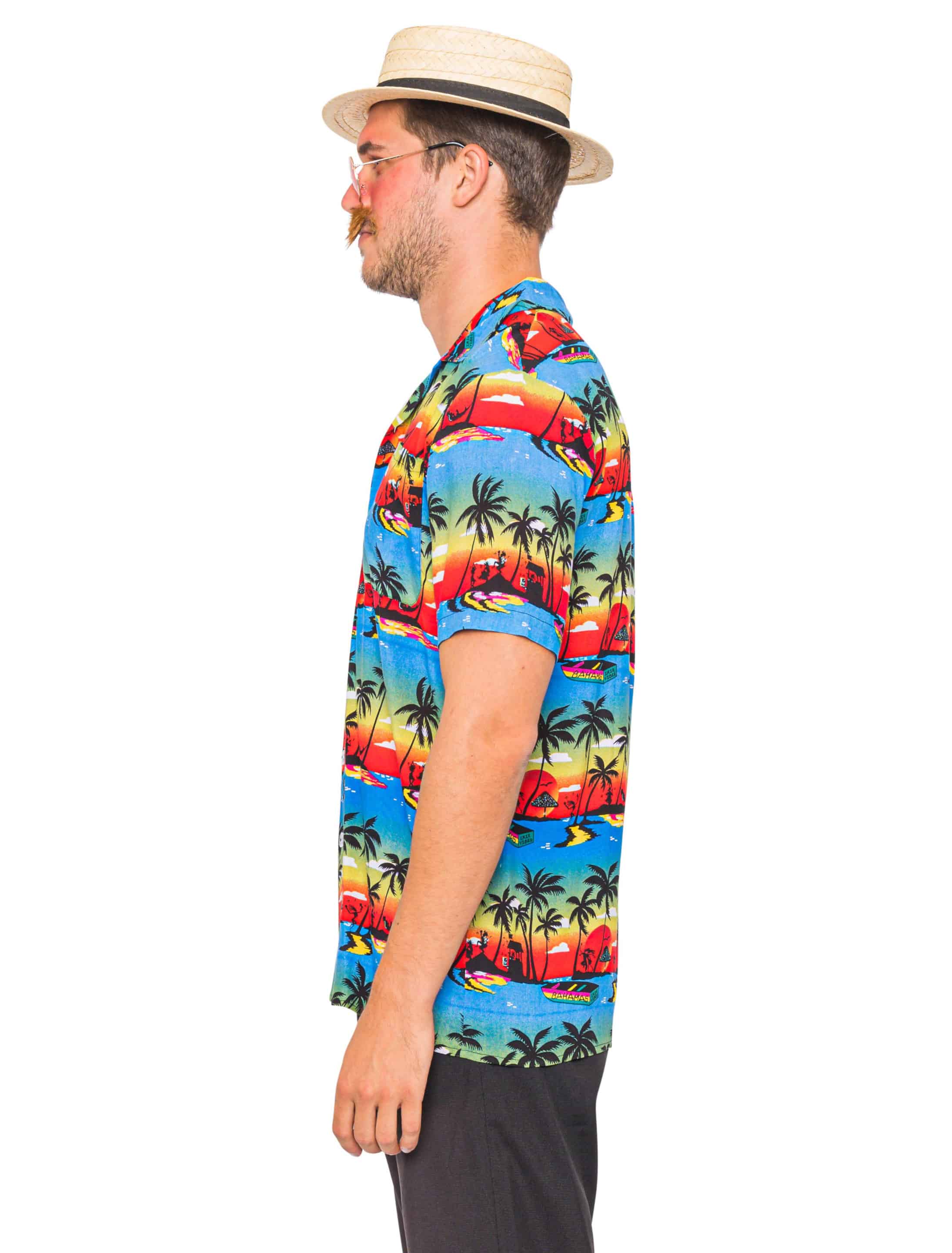 Hemd Hawaii mit Palmen Herren mehrfarbig 5XL