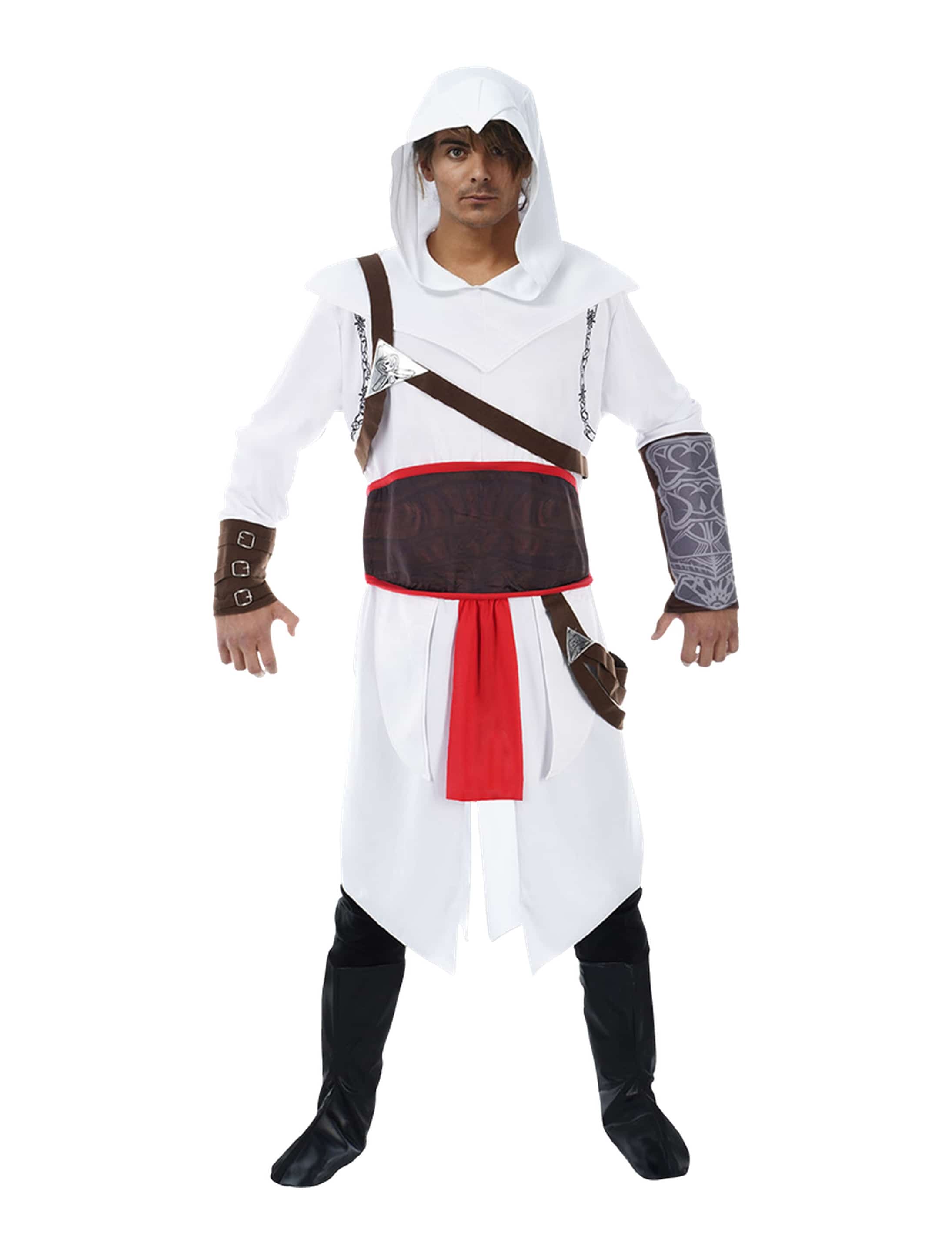 Kostüm Altair Assassins Creed 2-tlg. Herren weiß/schwarz L