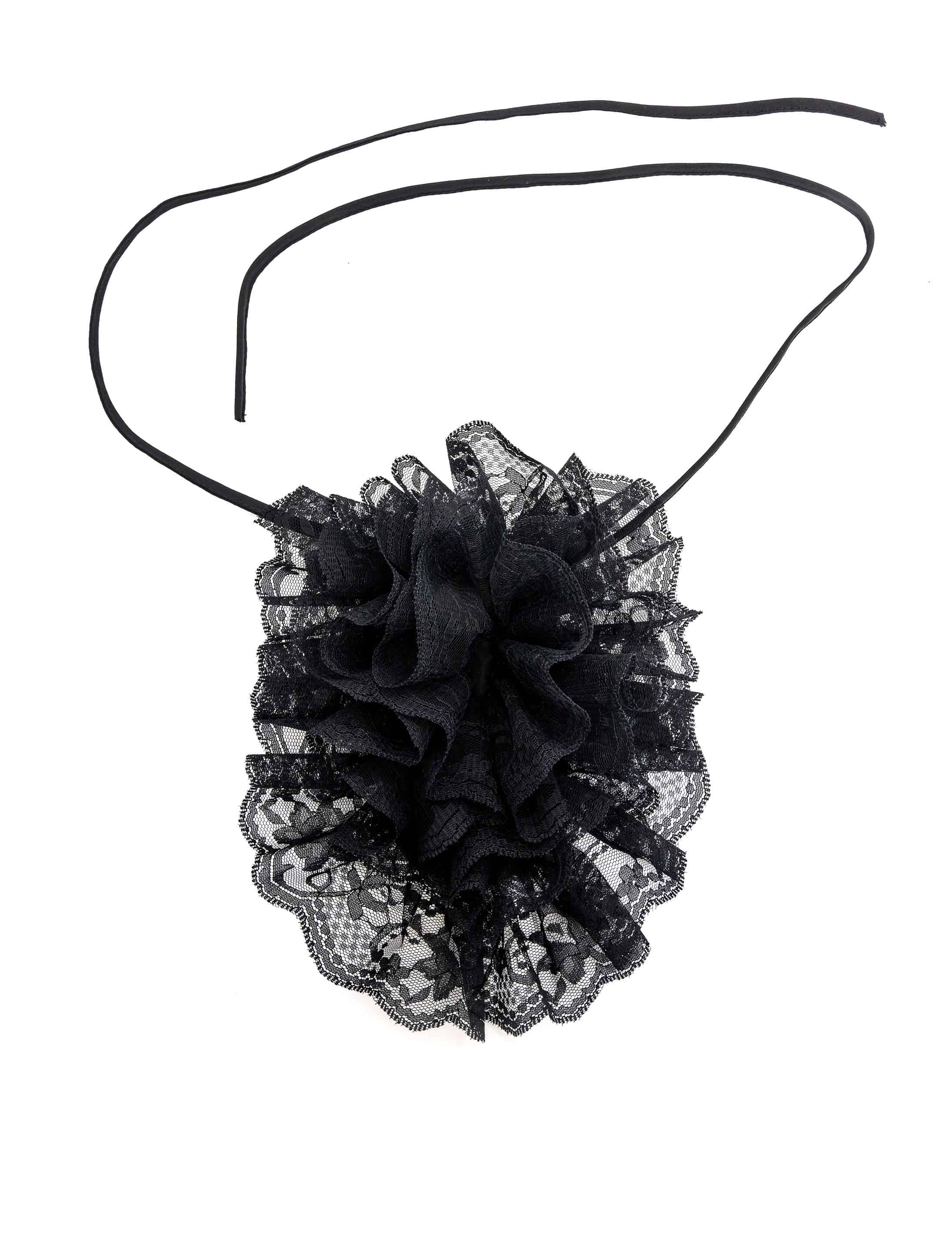 Jabot schwarz zum Binden Jabot schwarz zum Binden