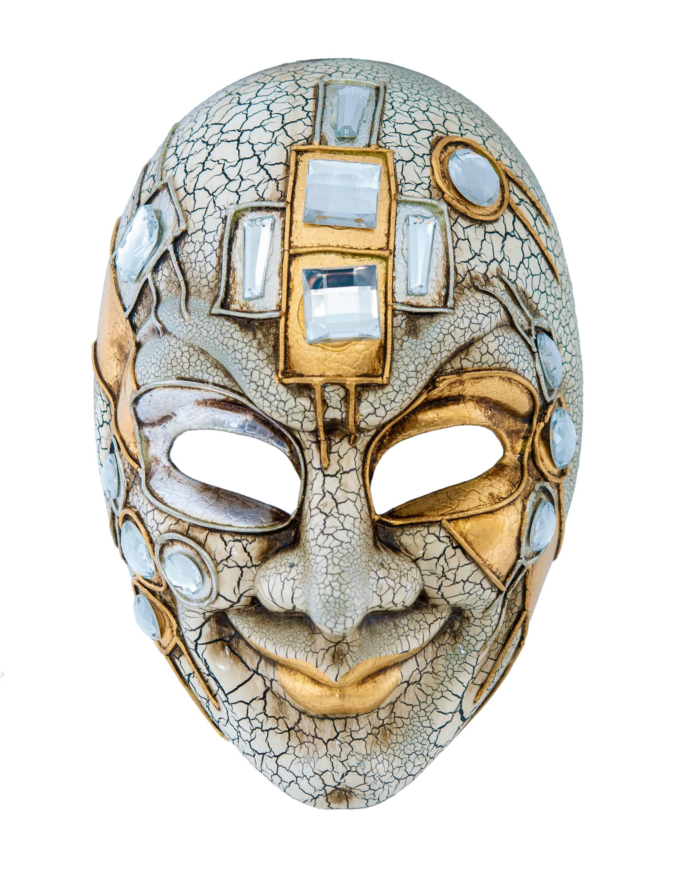 Maske Gesicht gold/silber