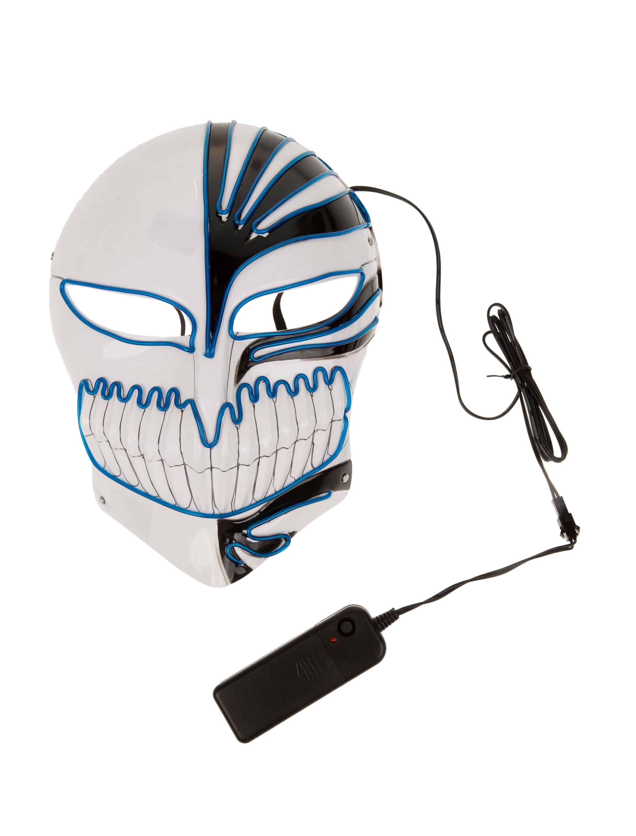 Maske mit LED weiß/blau