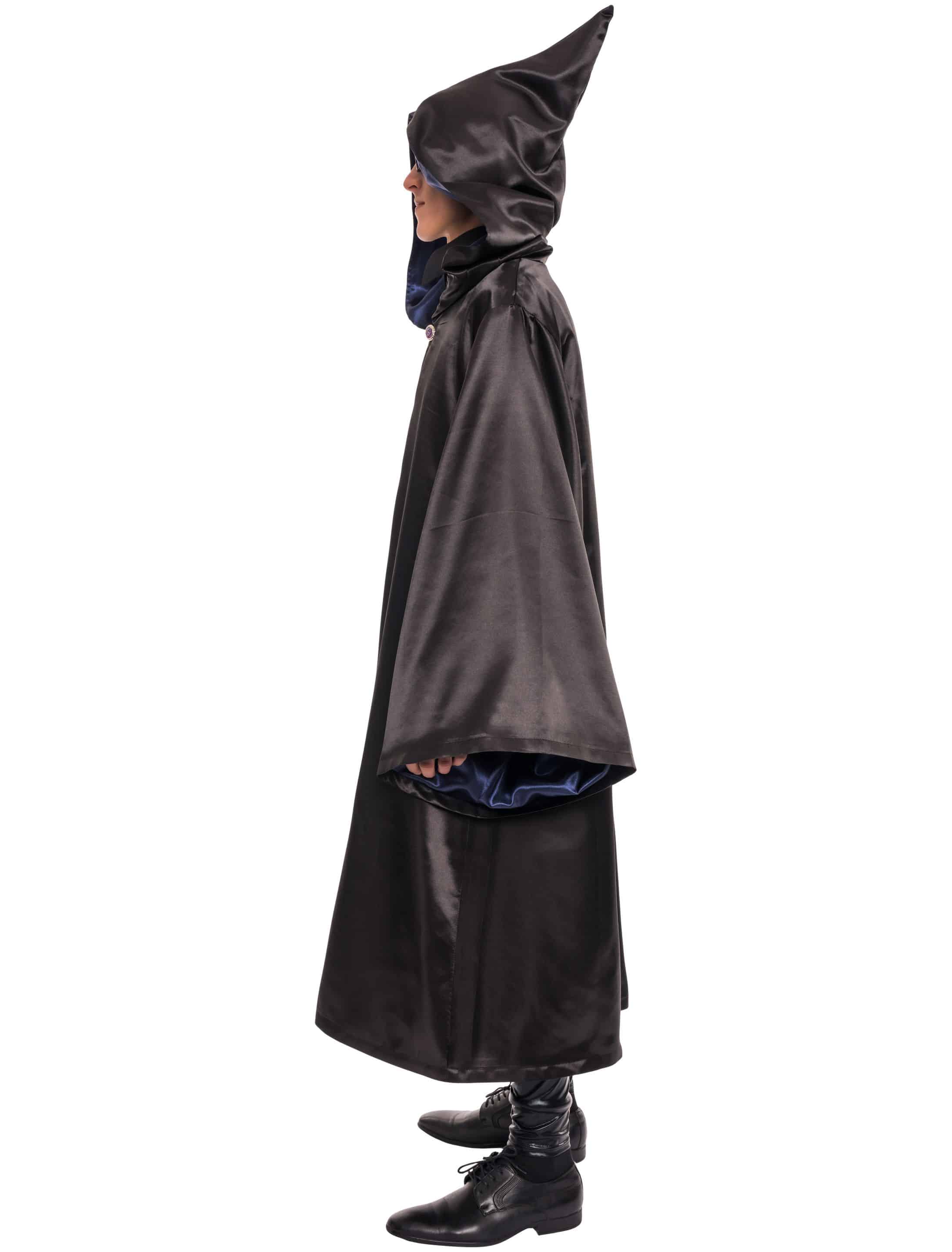 Zauberer Robe Erwachsene schwarz/blau one size