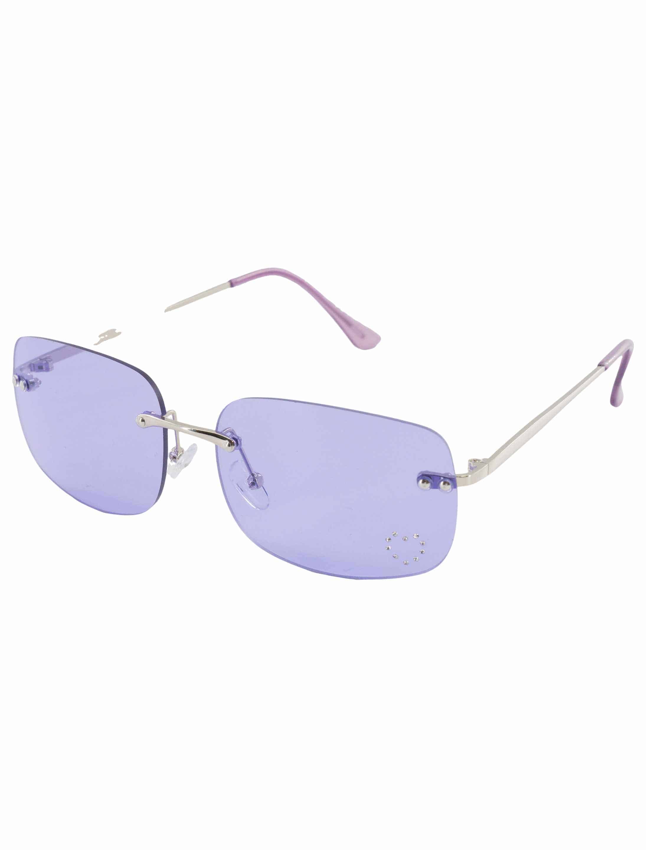 Brille mit Blumendiamant lila