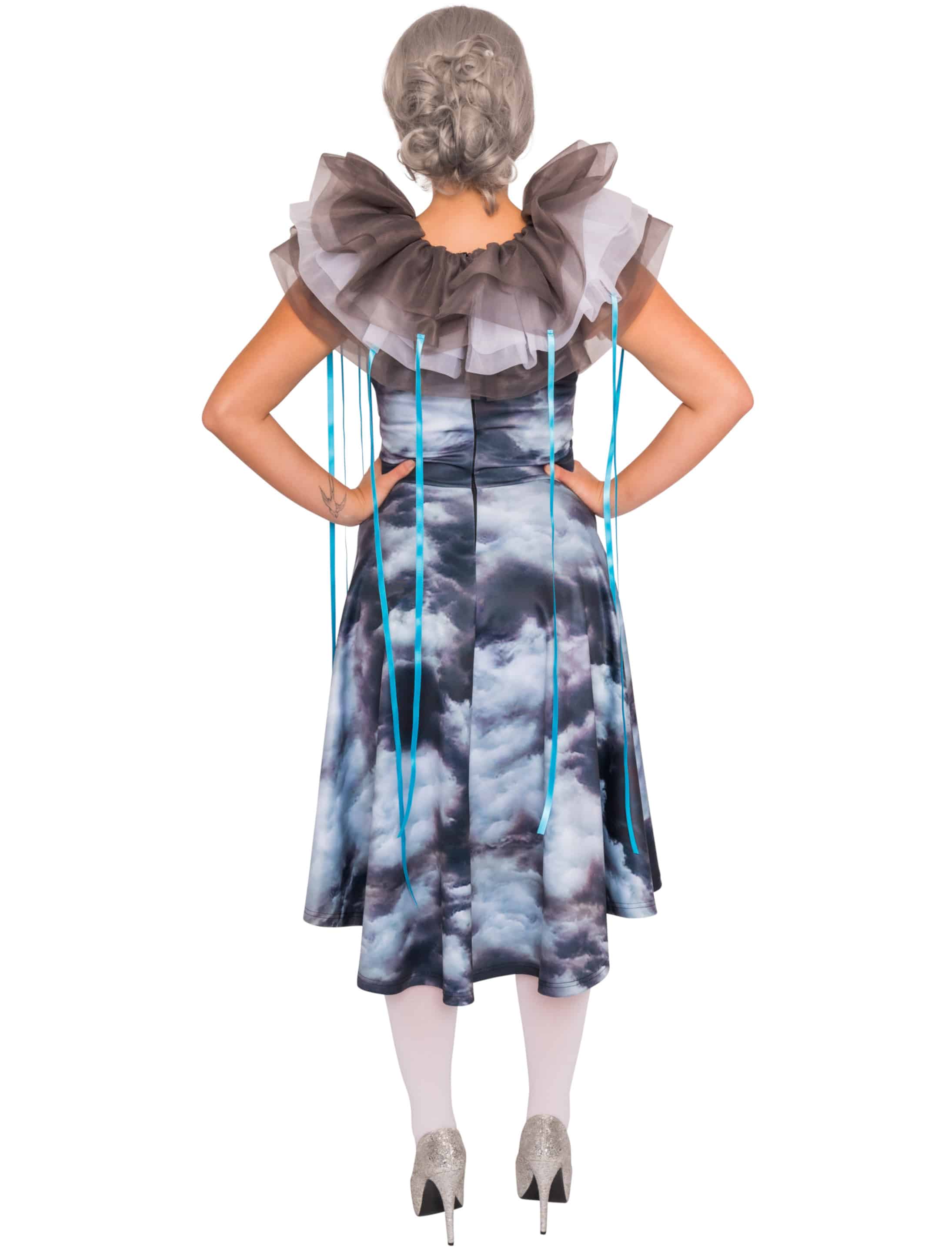 Kleid Damen Wolken blau/grau M