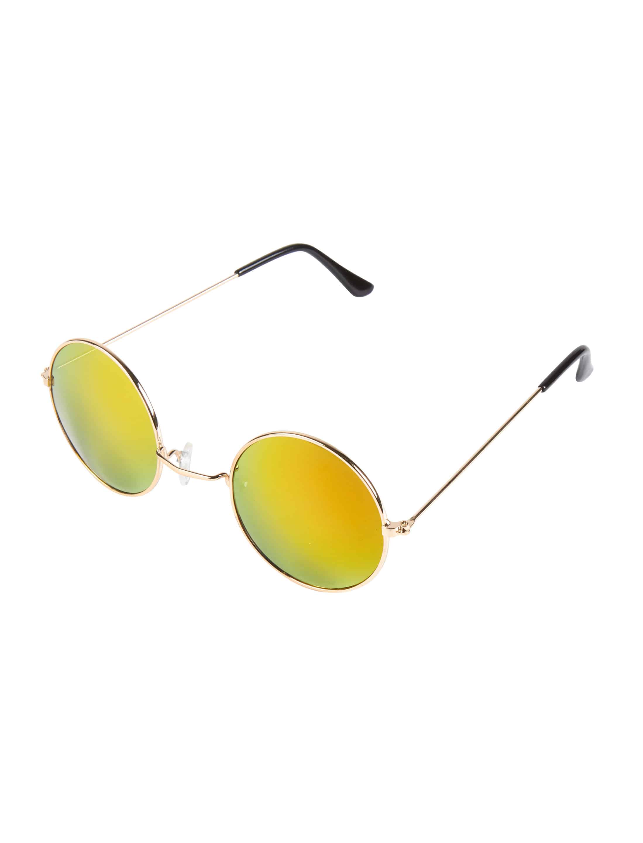 Brille rund verspiegelt gold