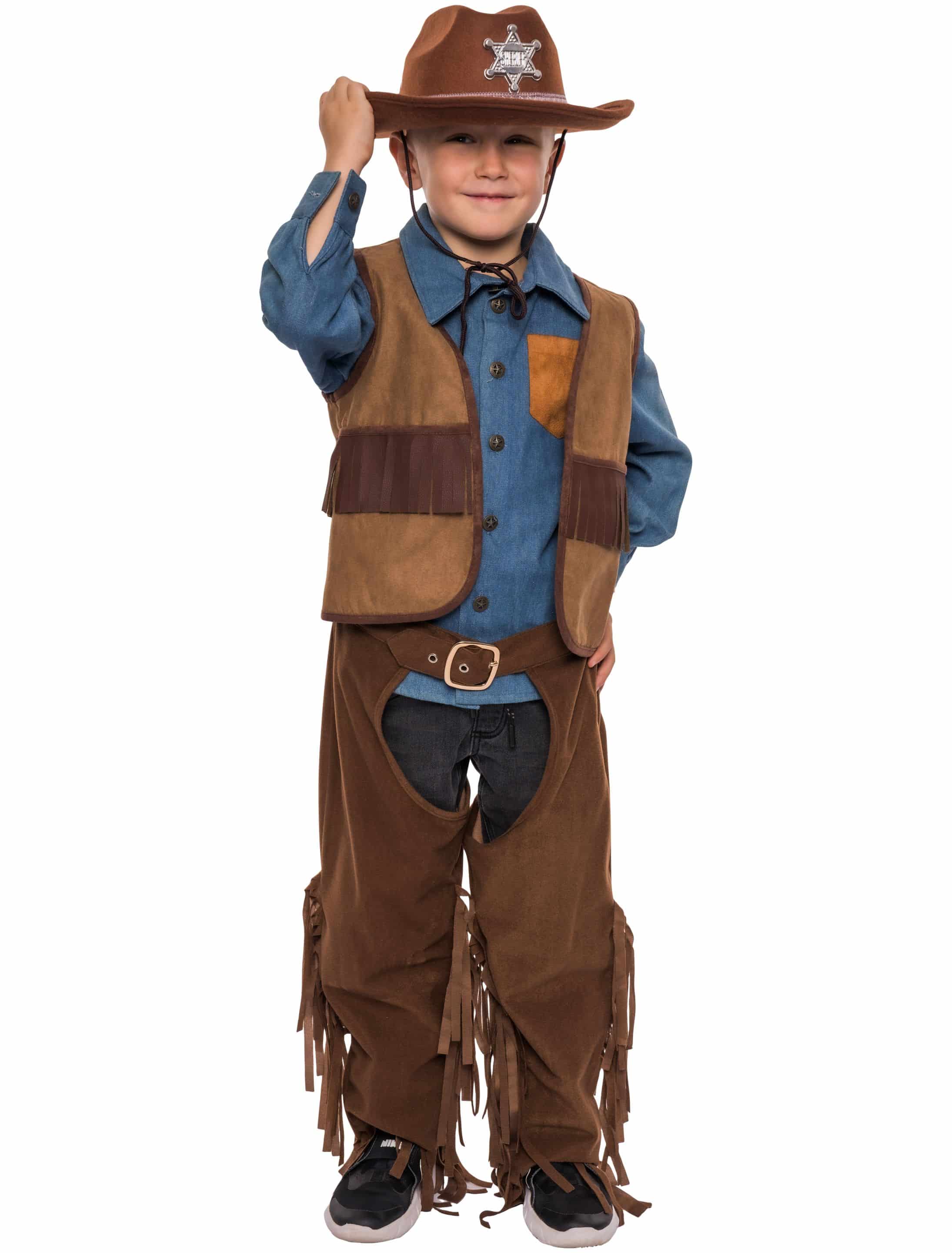 Chaps mit Fransen Unifarben dunkelbraun 140/152