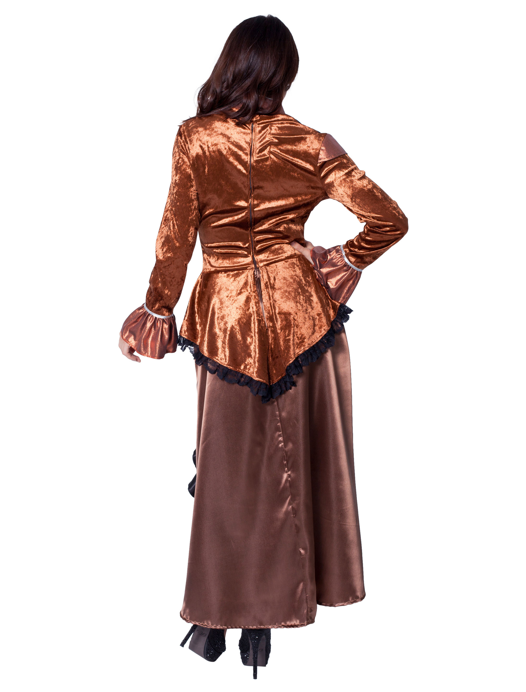 Kleid Steampunk Damen bronze XL