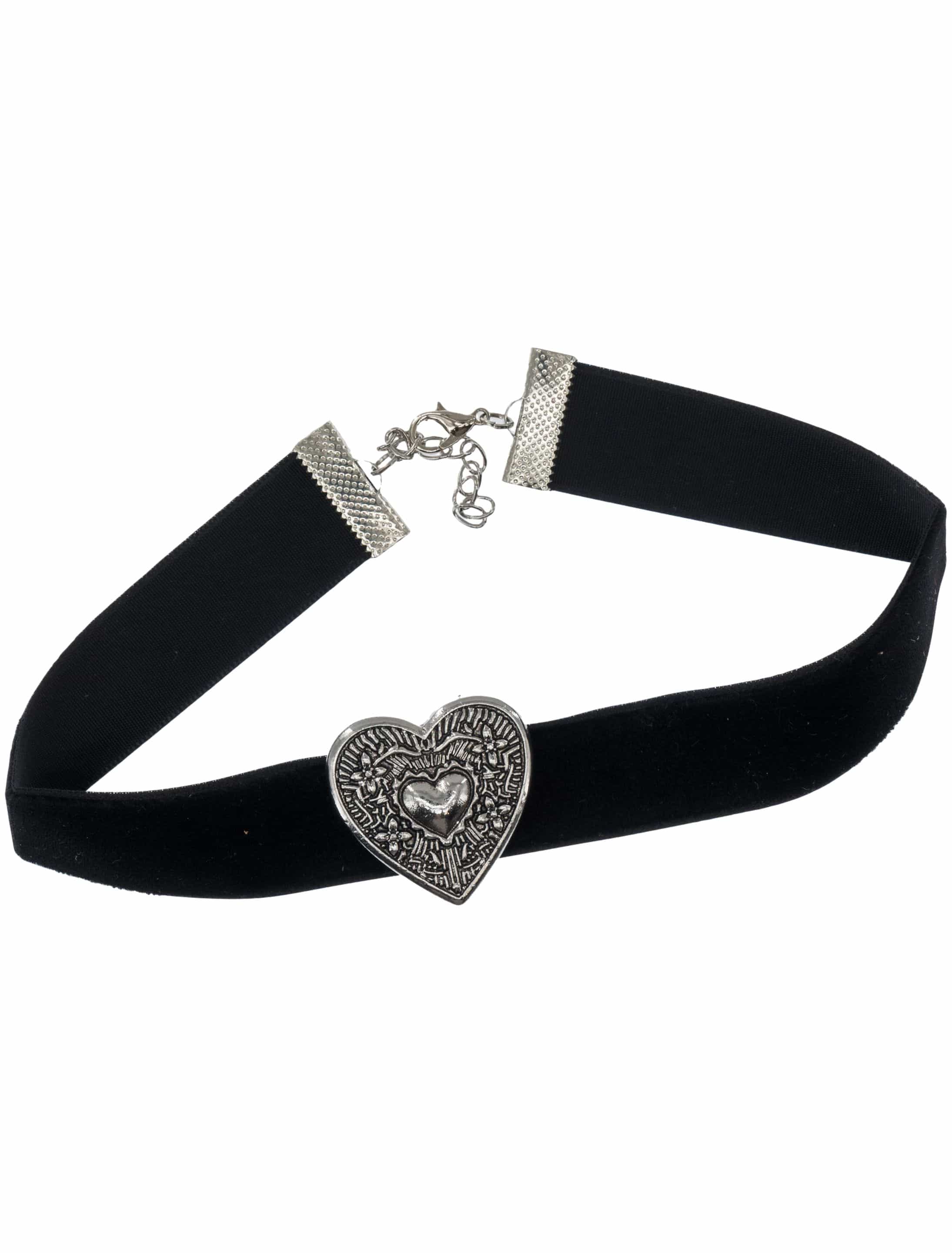 Halskette Choker mit Herz schwarz