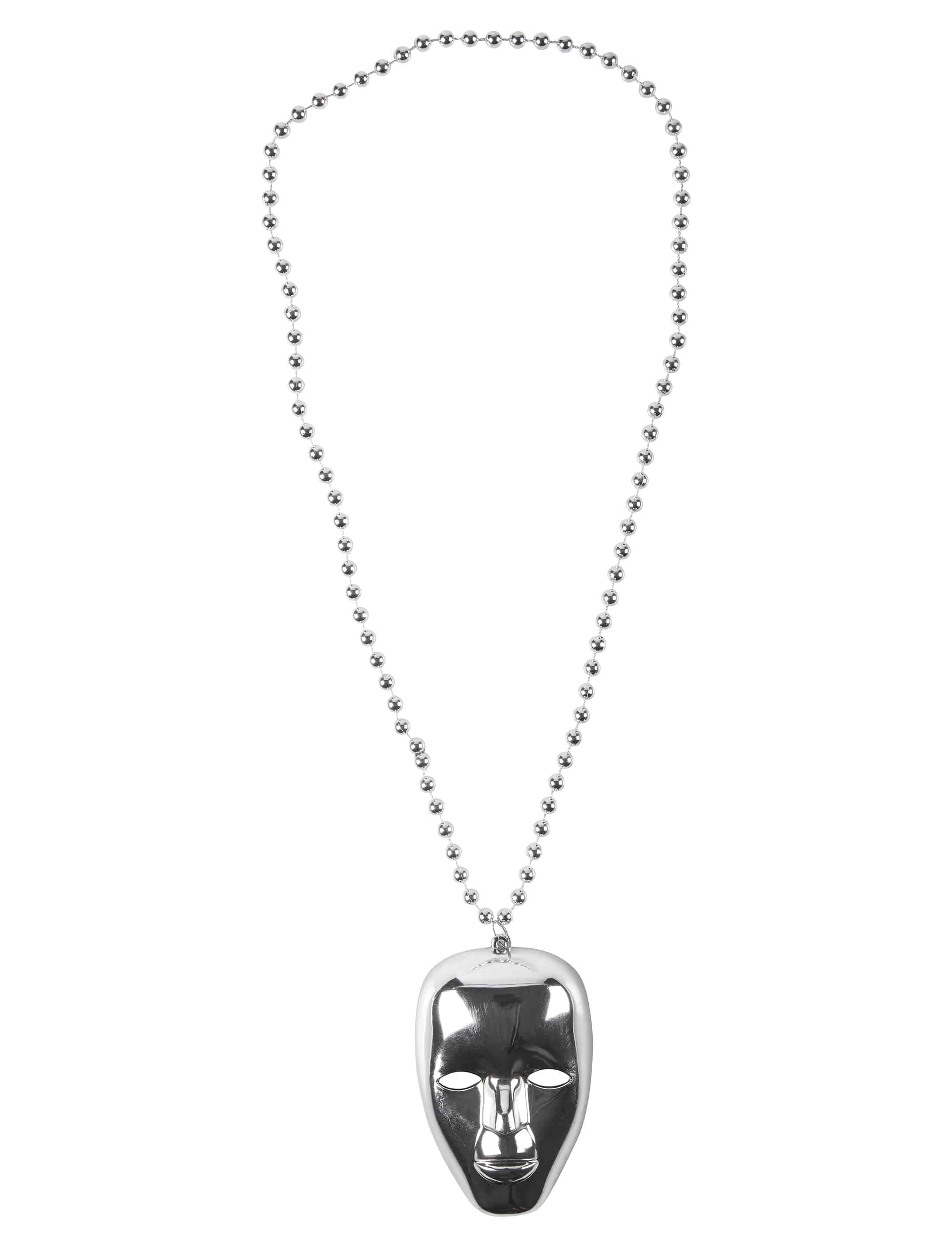 Halskette Maske silber