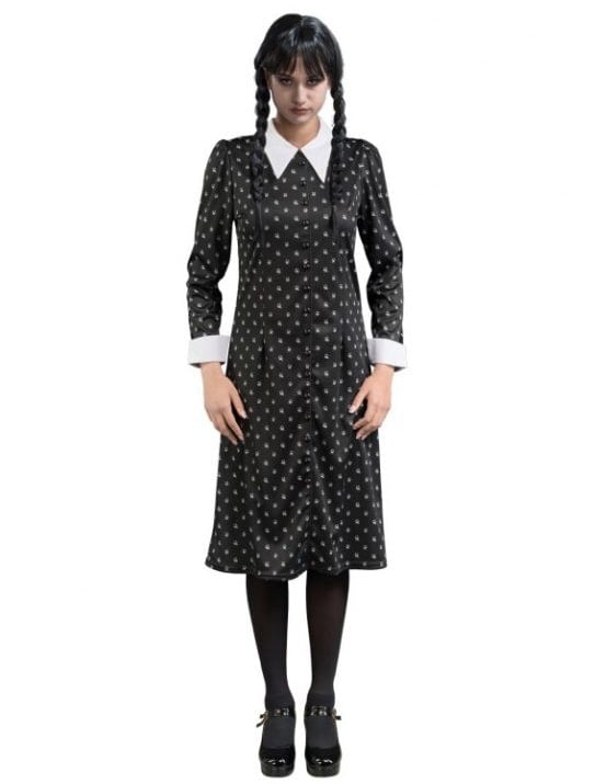 Kleid Wednesday Addams Damen schwarz M