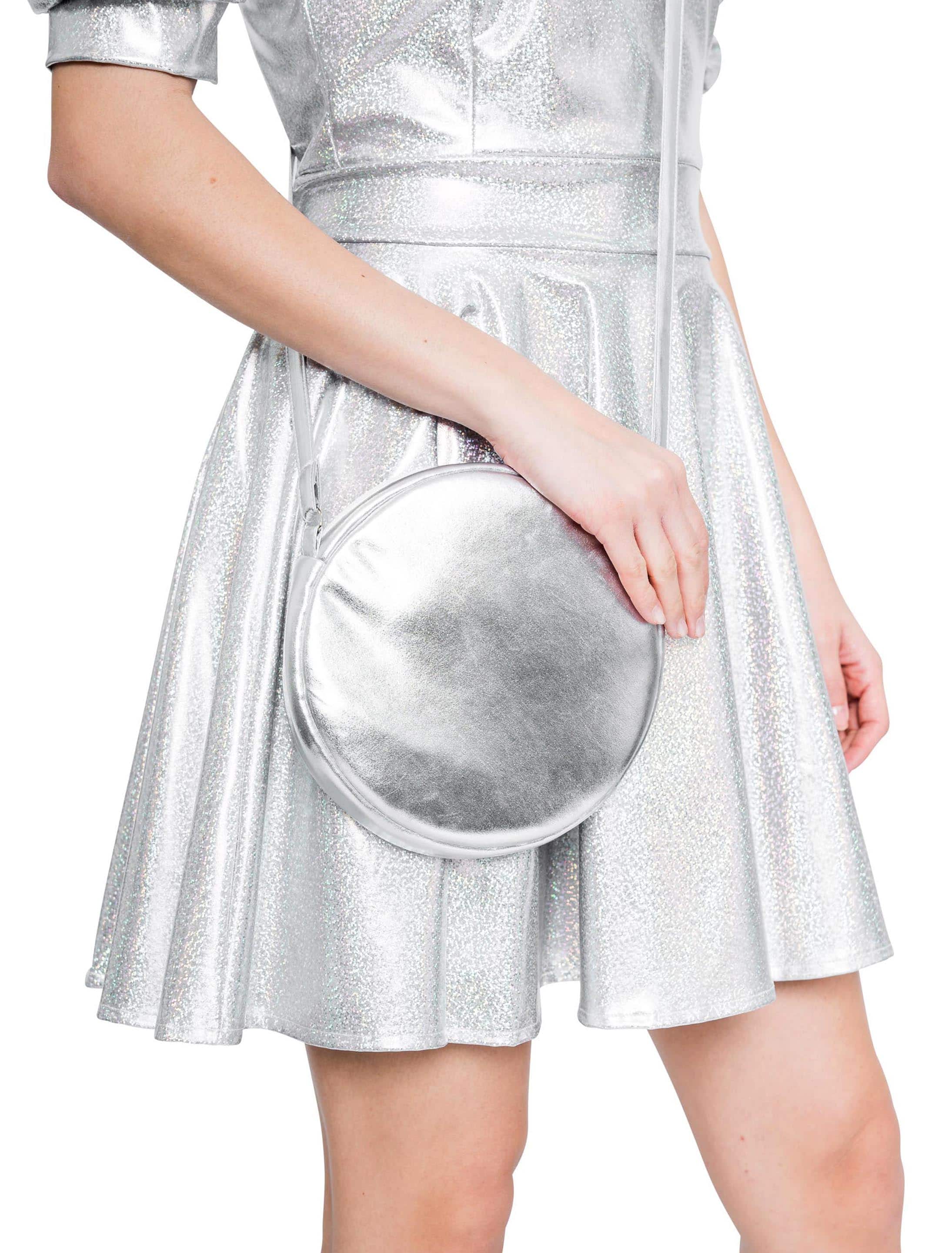 Tasche rund silber