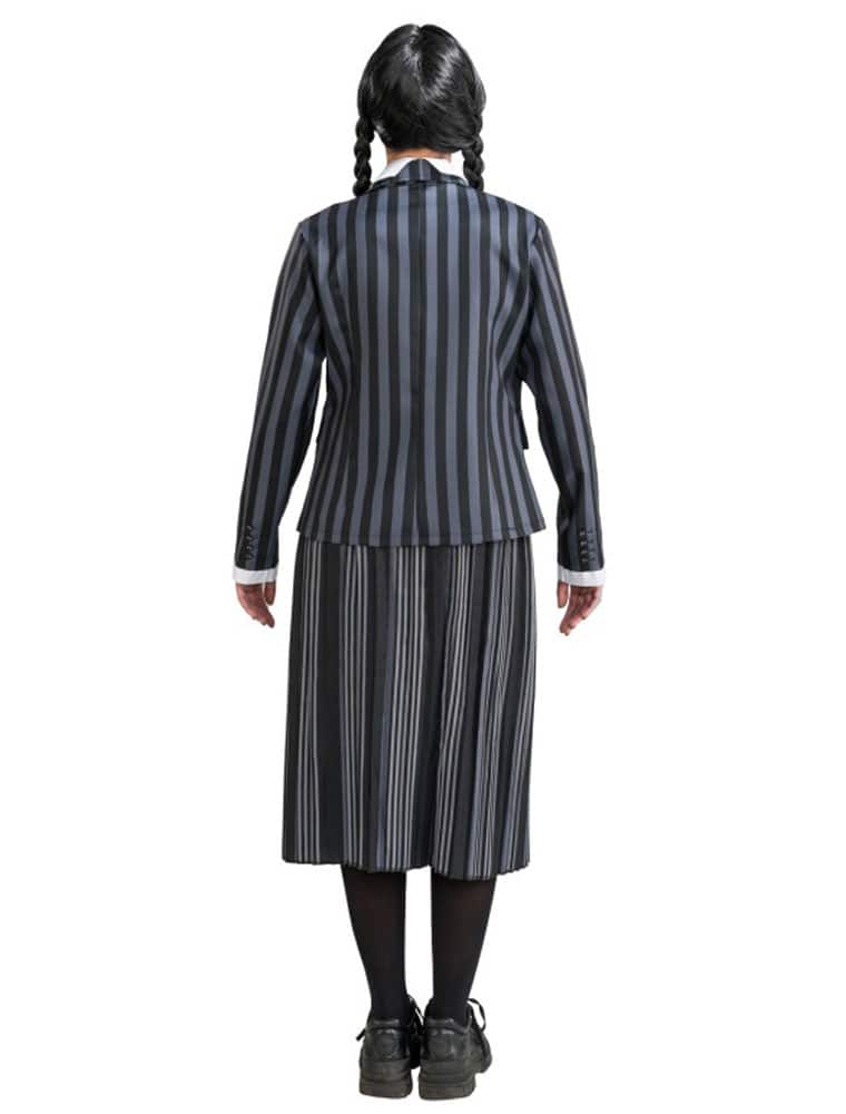 Schuluniform Wednesday Addams Damen schwarz/grau L