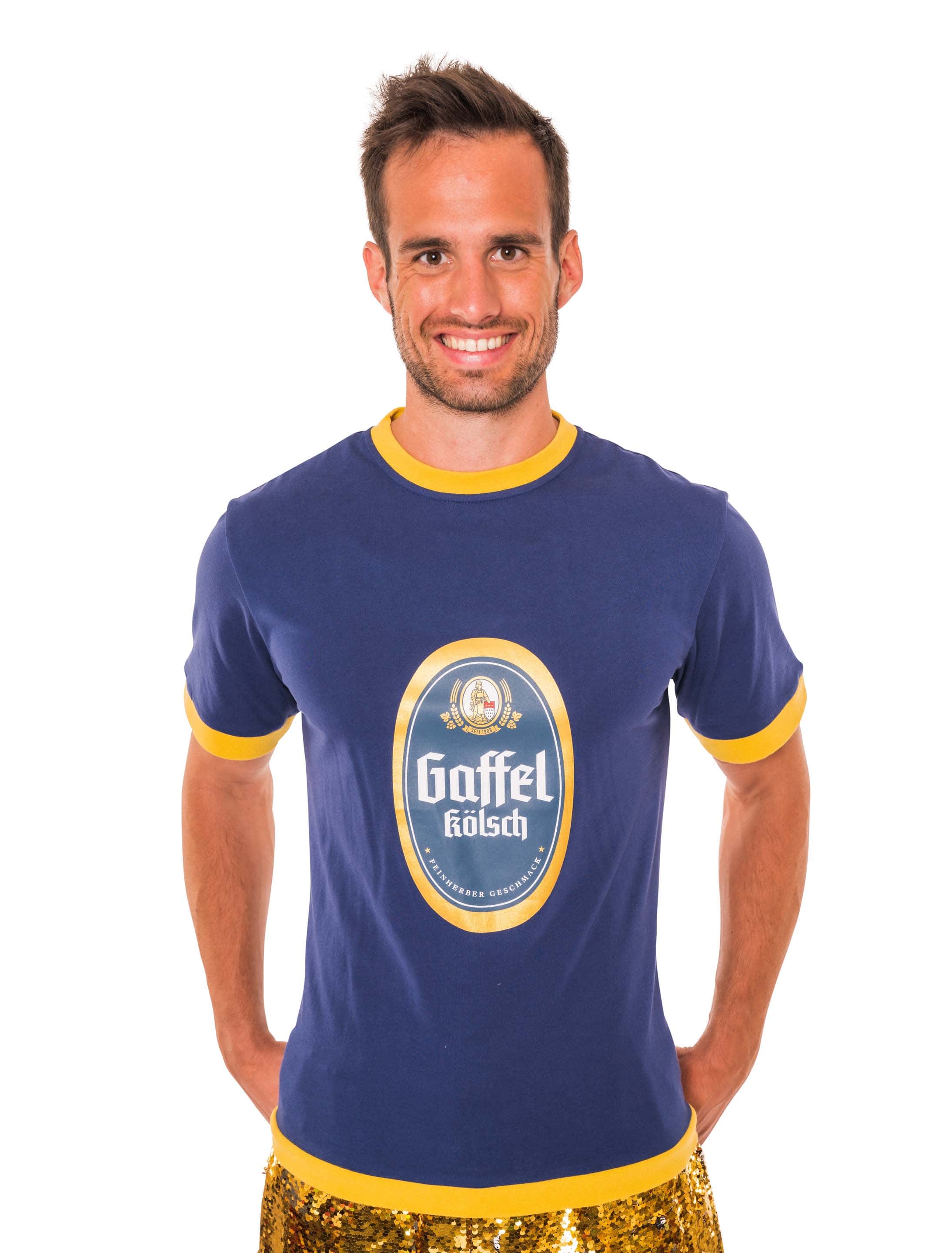 T-Shirt Gaffel Kölsch blau L