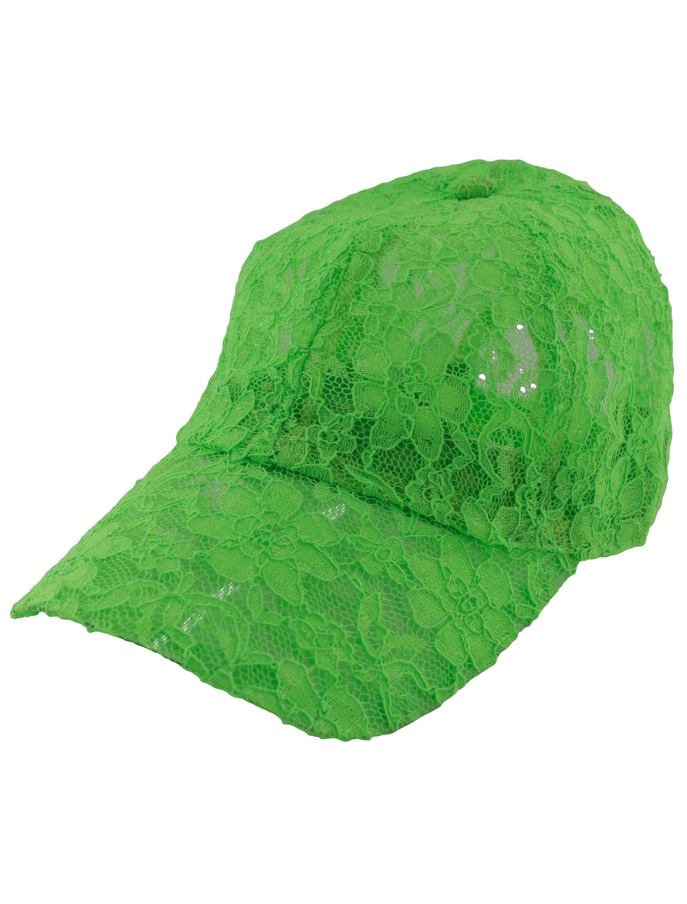 Baseball Cap mit Spitze neongrün