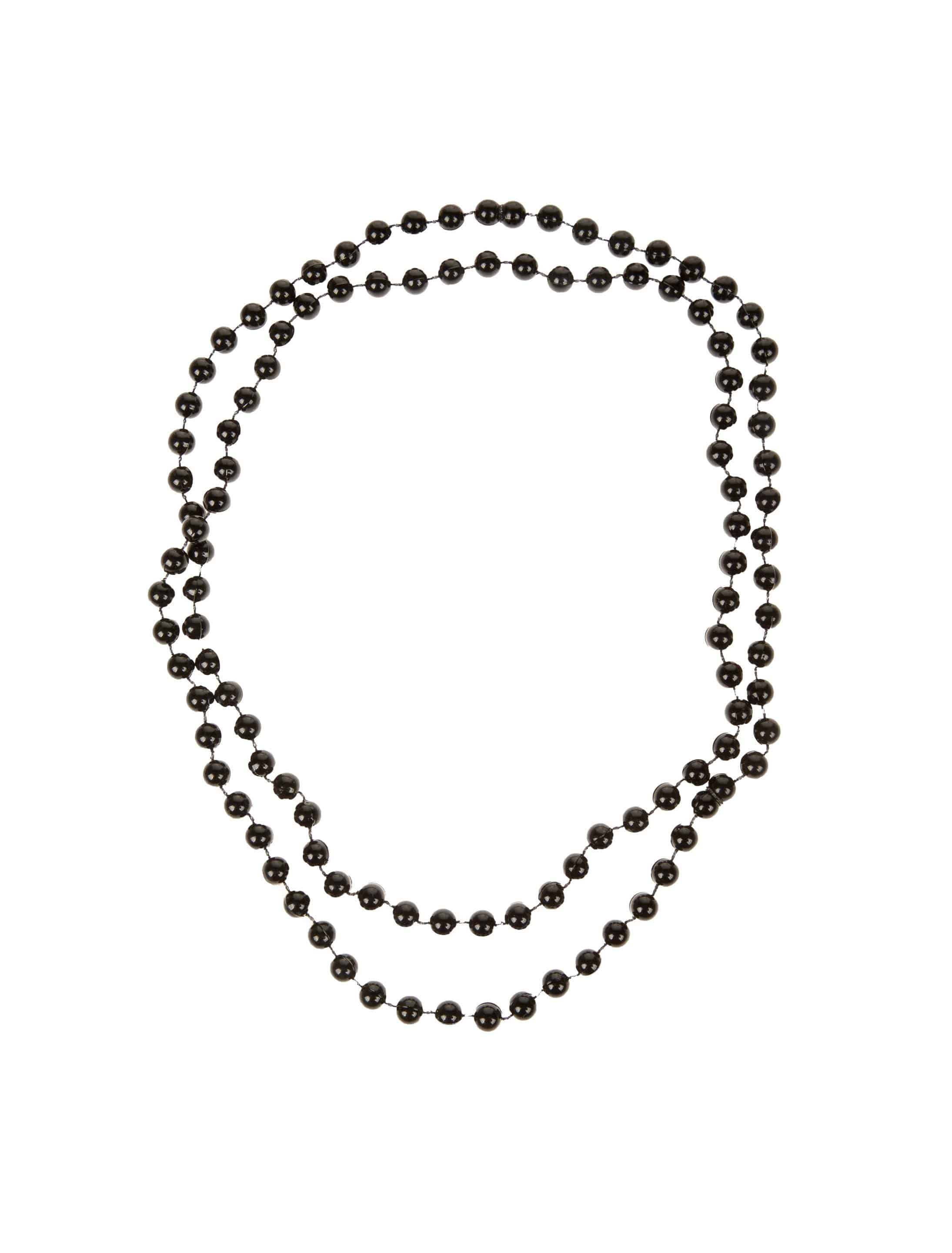 Halskette Perlen 122cm schwarz