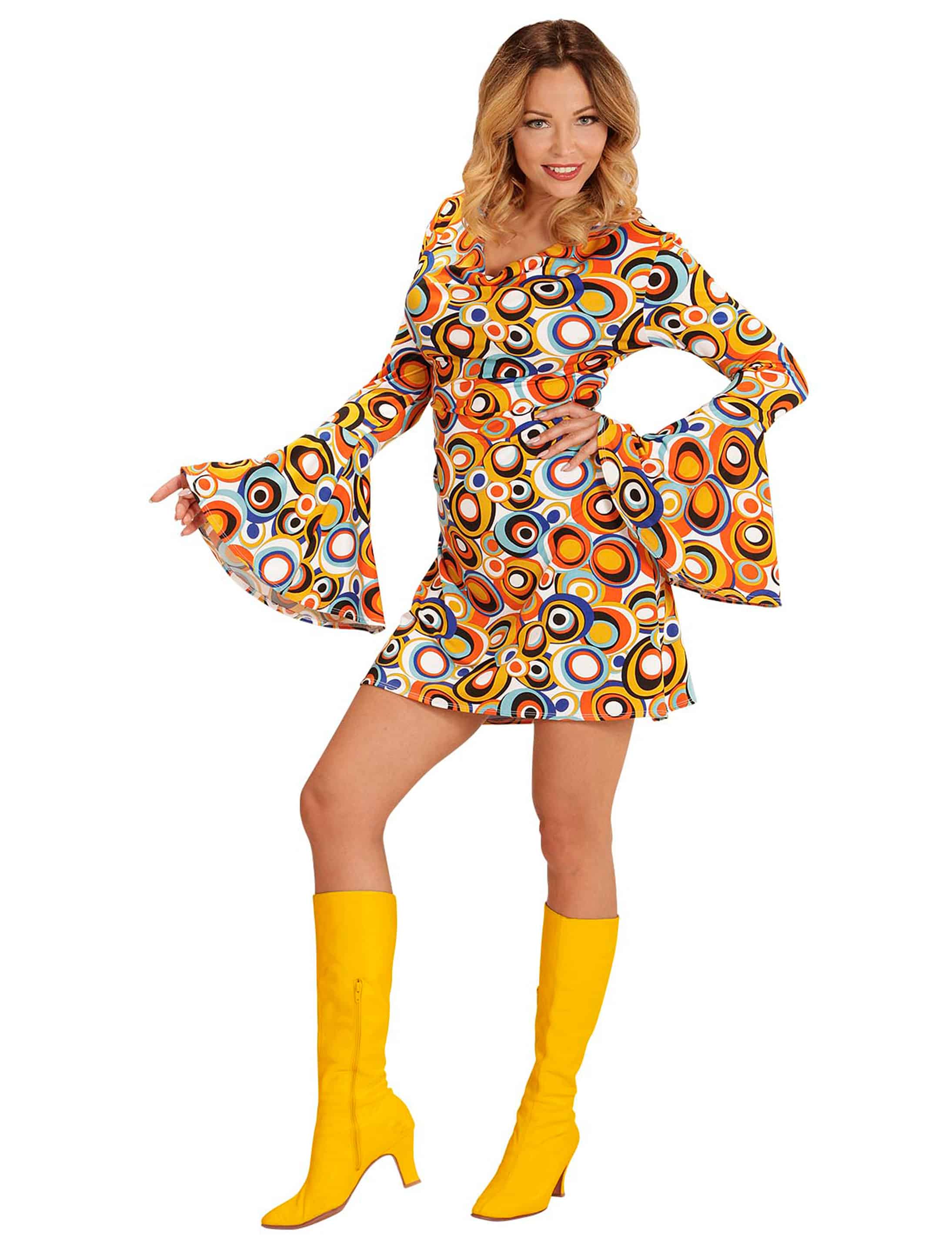 Kleid 70er Bubbles bunt L Kleid 70er Bubbles bunt L