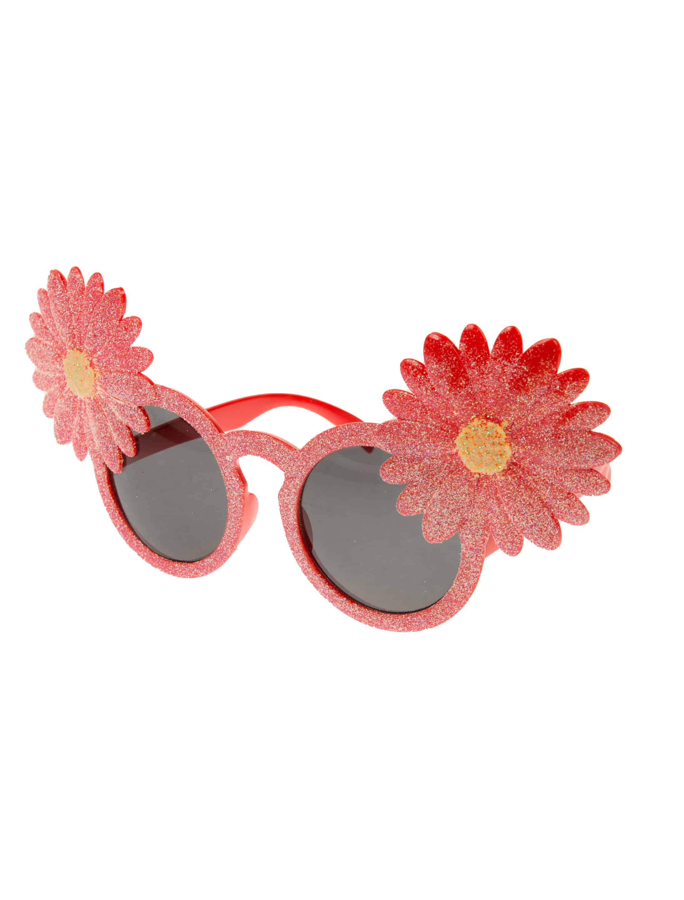 Brille mit Blumen pink
