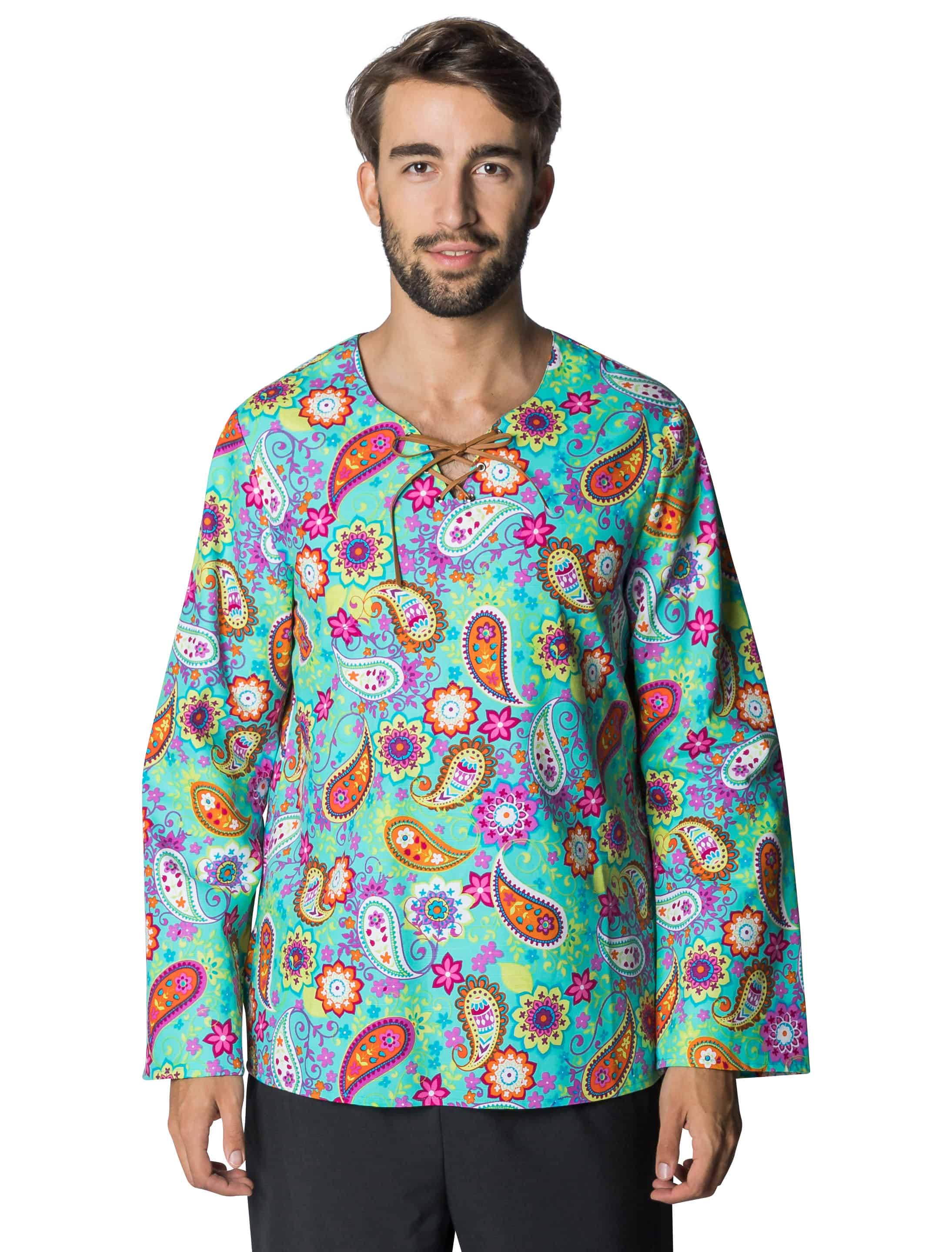 Hemd paisley Herren grün L/XL